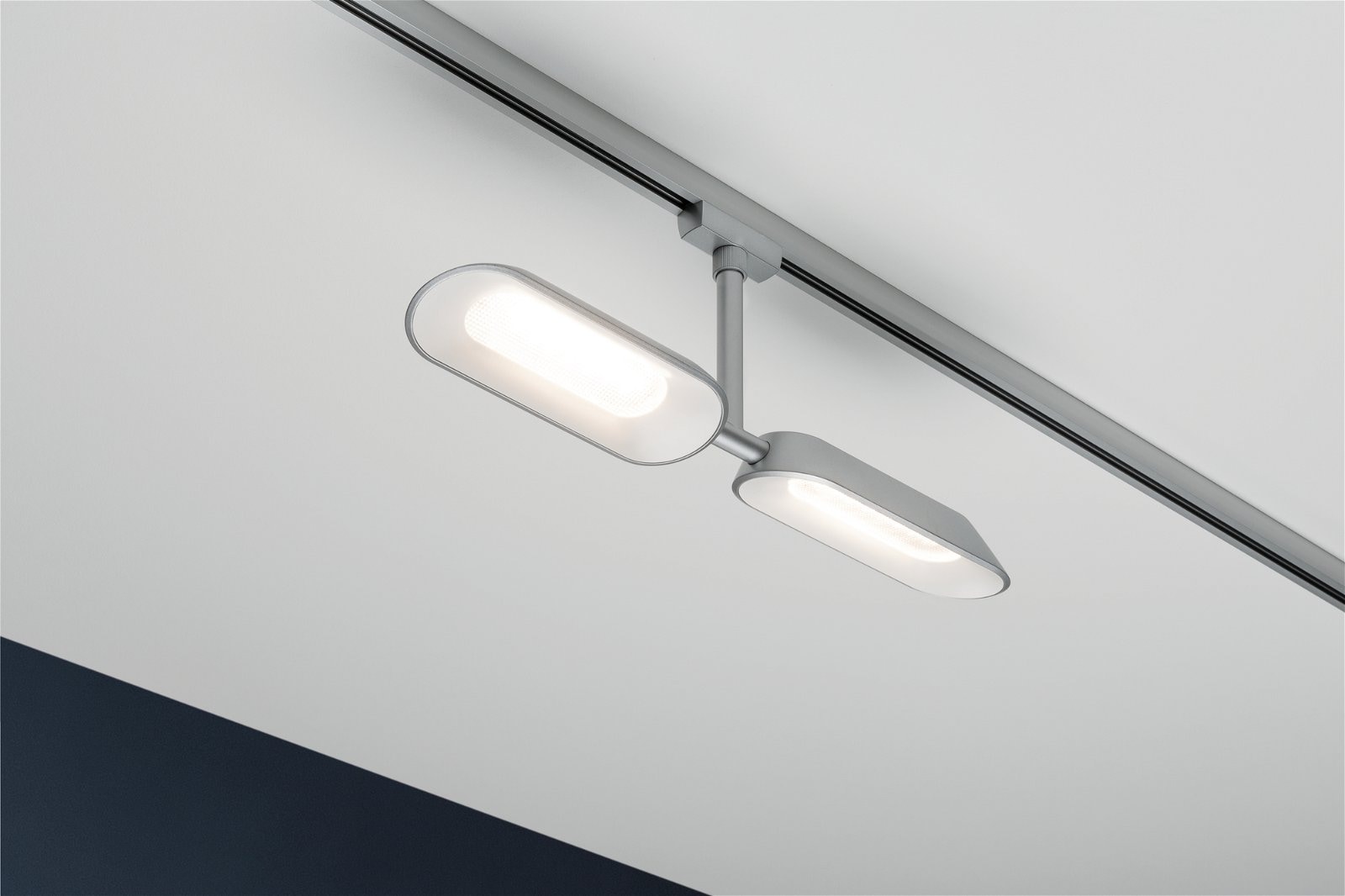 Paulmann Schienensystem-Leuchten »URail Schienenspot Dipper 2x650lm 2x8W 2700K 230V Chrom matt, Weiß«, (1 tlg.), dimmbar, Einzelspot