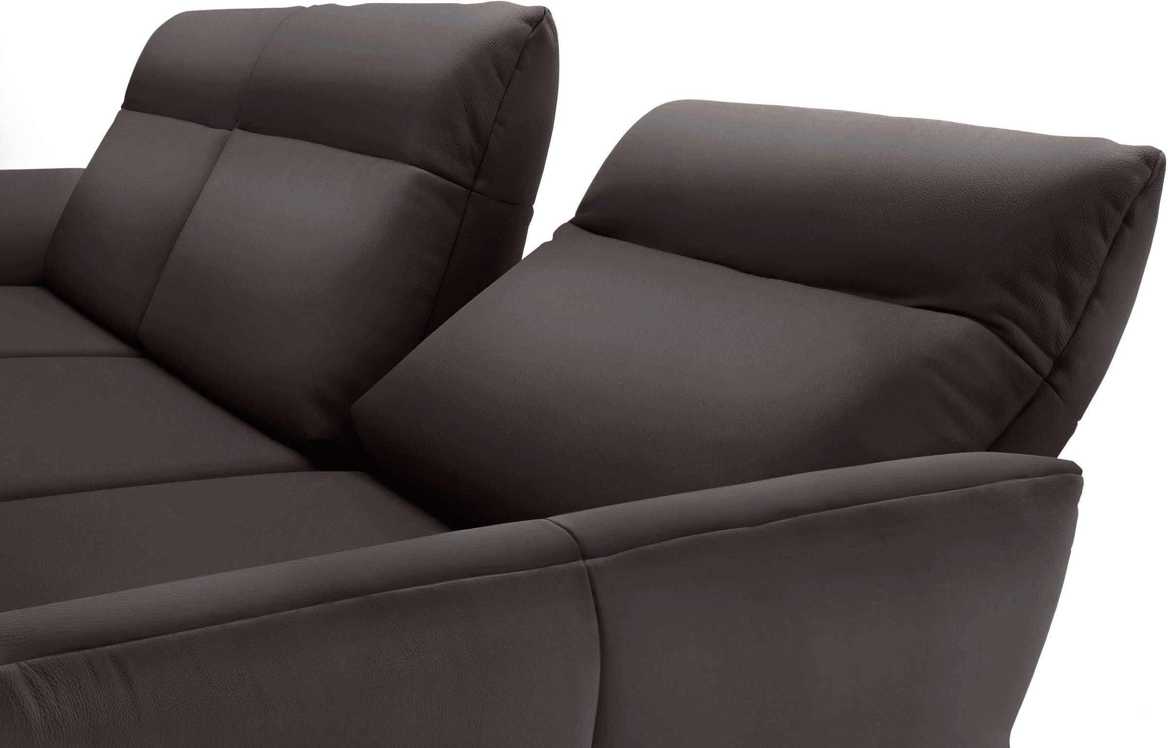 Creation BY ROLF BENZ Ecksofa »CR.460«, Sockel in Eiche, Alugussfüße in umbragrau, Breite 298 cm
