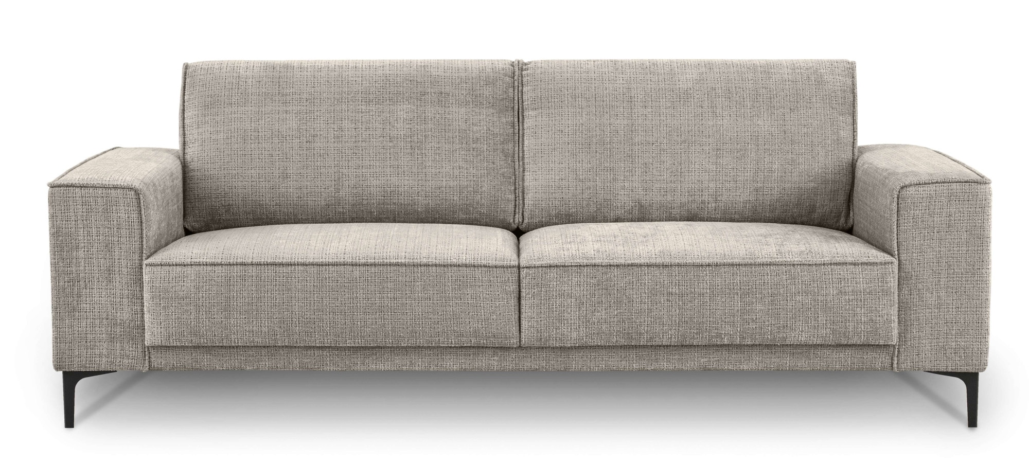 Places of Style 3-Sitzer »3er Sofa Oland, Struktur, Flachgewebe, Luxus-Microfaser, Boucle«, 224 cm, Wellenunterfederung, Skandi-Design, Metallfüße