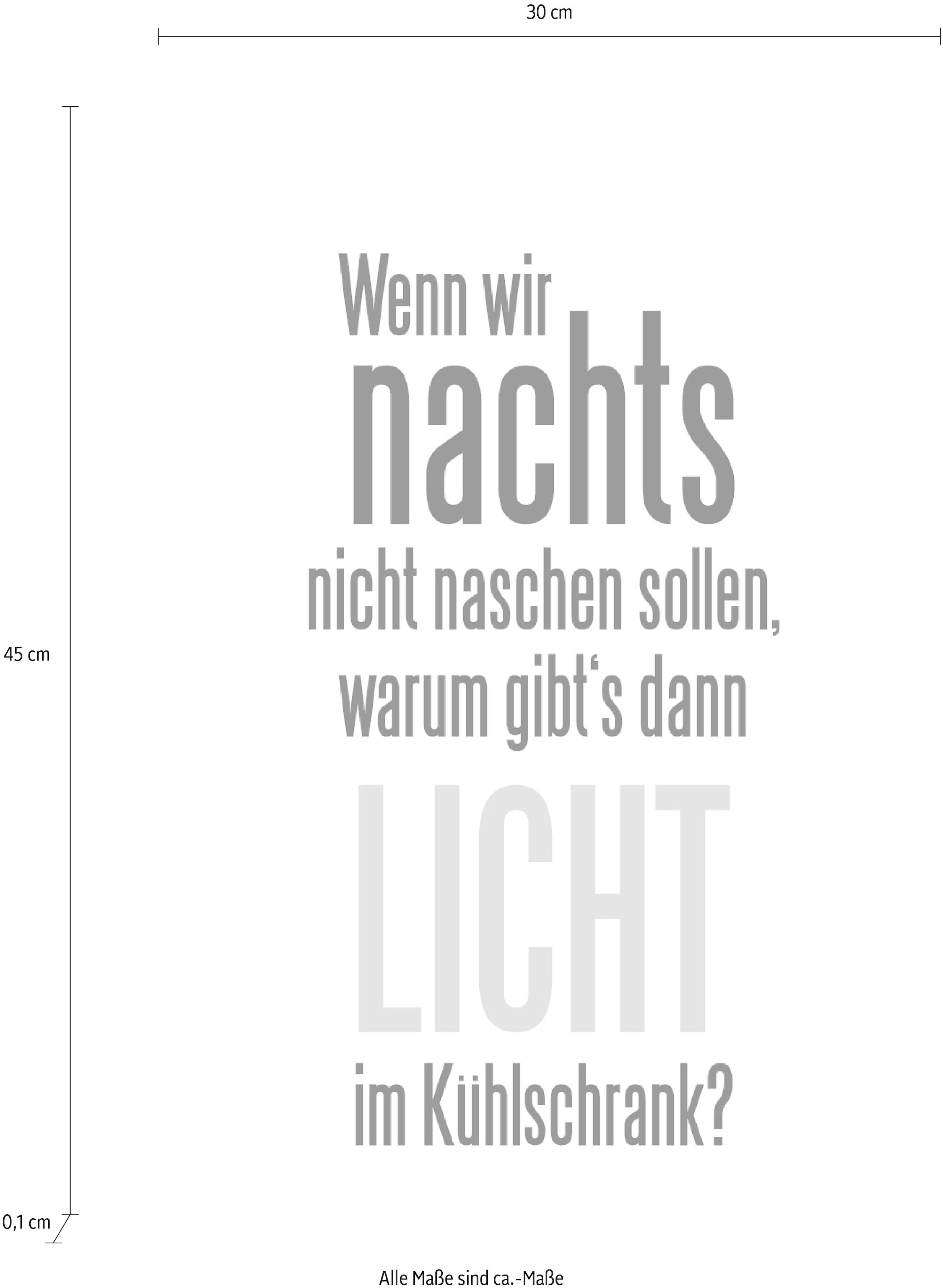 queence Wanddekoobjekt »Naschen und Licht | BAUR bestellen im Kühlschrank«