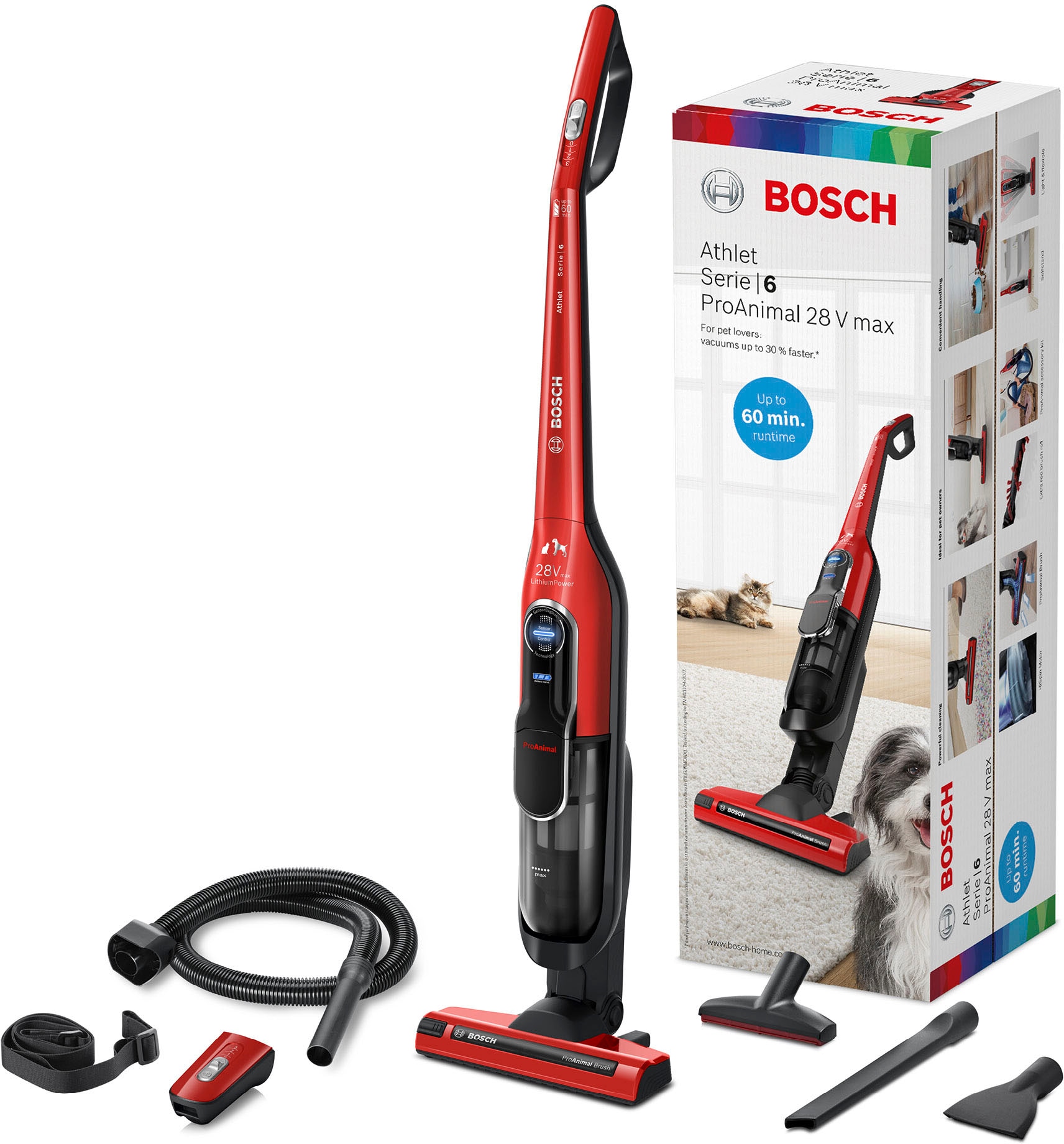 BOSCH Akku-Stielstaubsauger "Athlet ProAnimal BLH86PET1, Ideal für Tierhaar günstig online kaufen