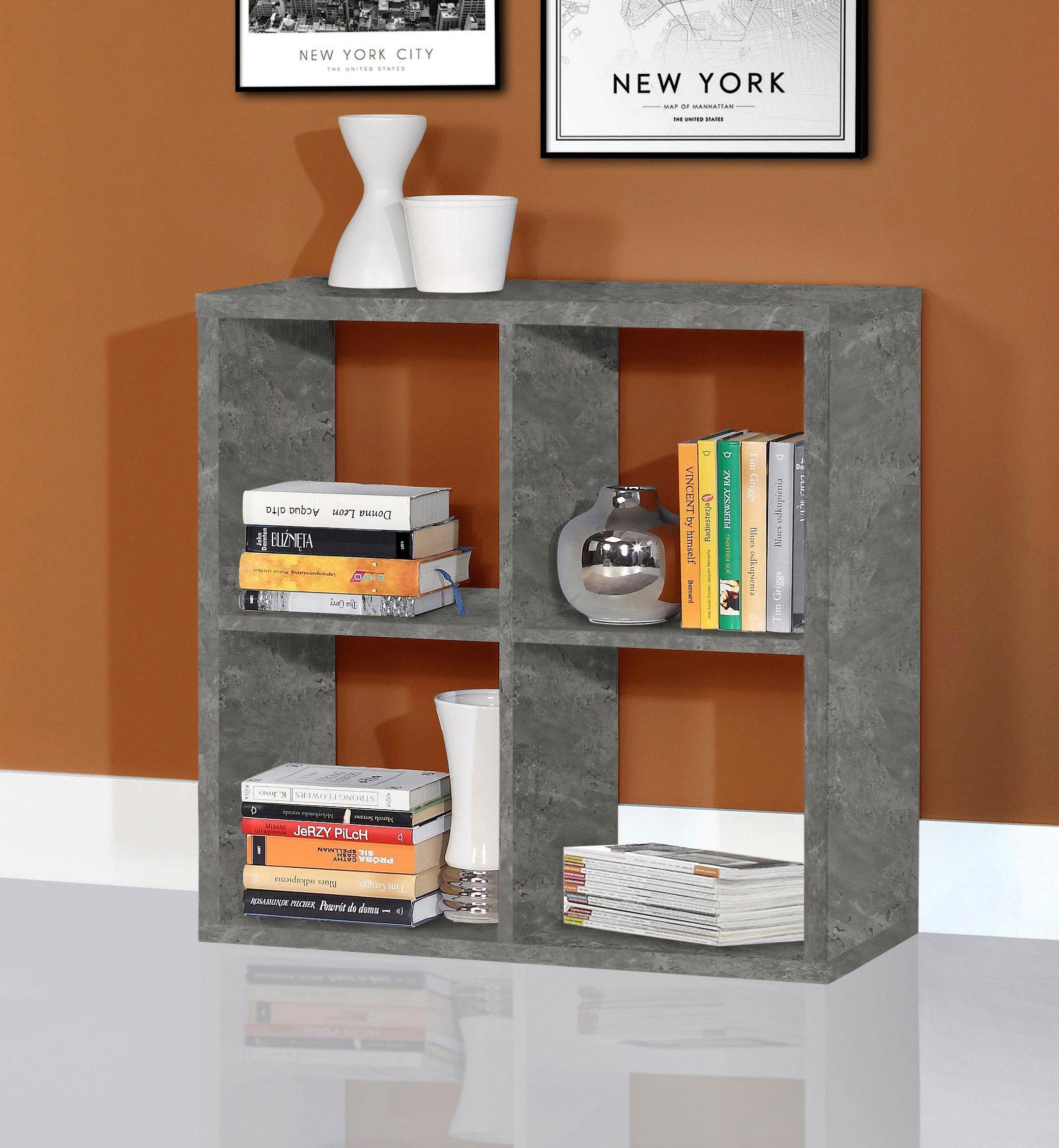 FORTE Standregal "Mauro" Fachgröße 33x33cm, 4 Fächer günstig online kaufen