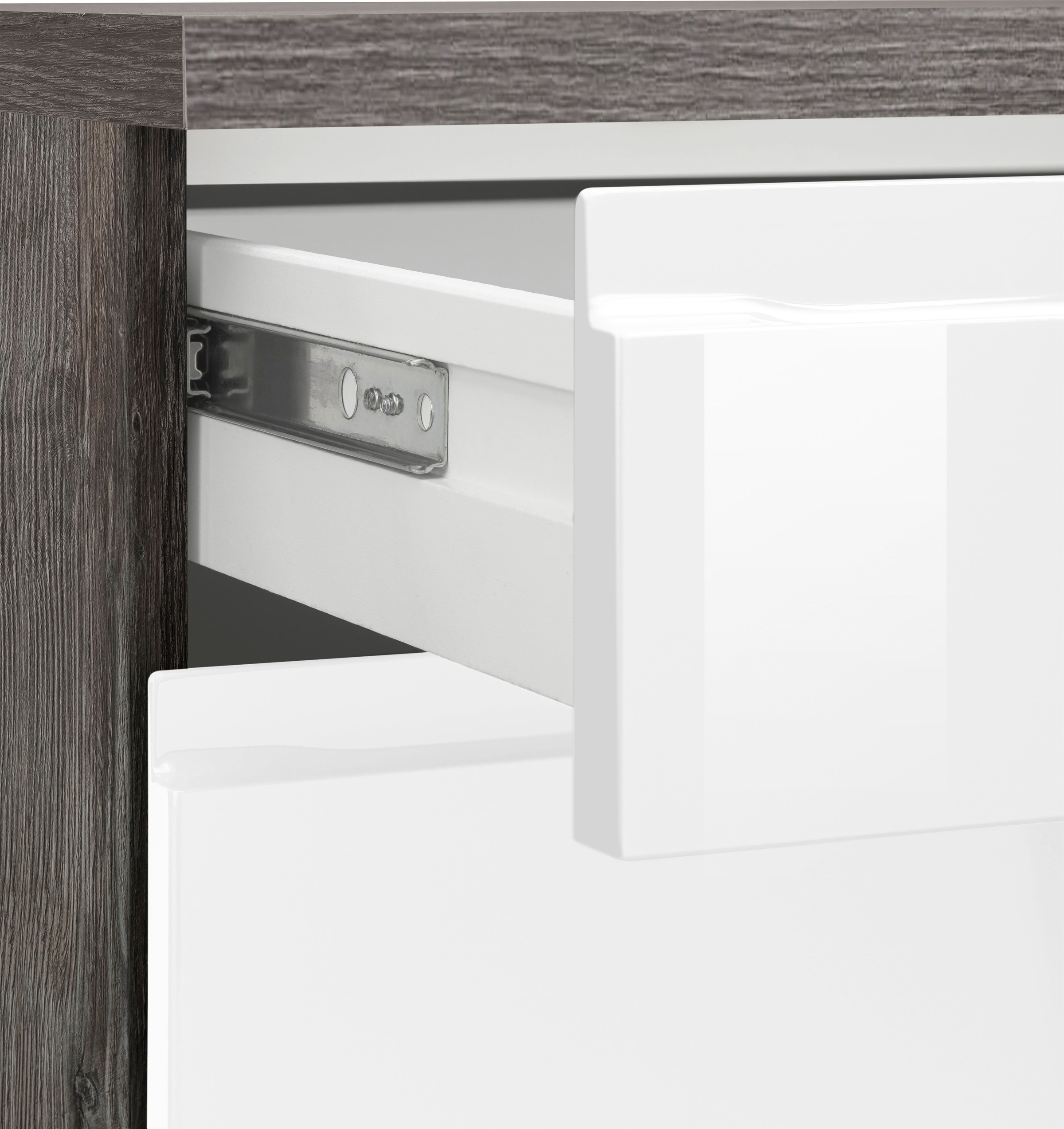 HELD MÖBEL Küchenzeile »Virginia«, Breite 350 cm, mit Glaskeramik-oder Induktionskochfeld