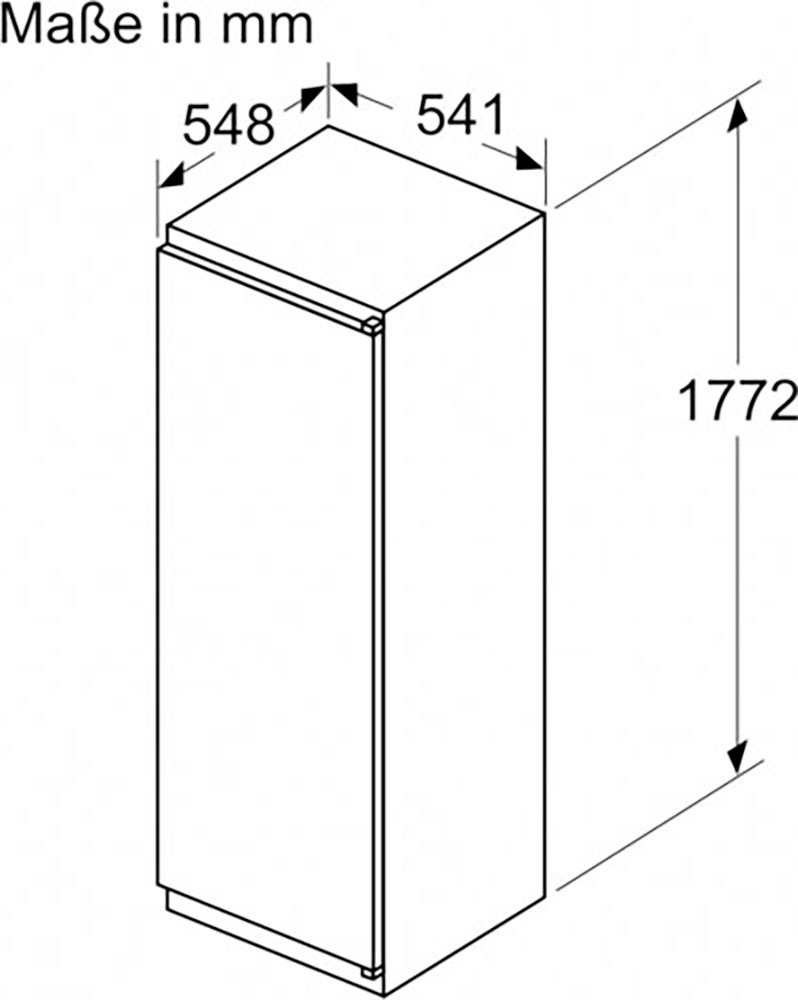 Constructa Einbaukühlschrank »CK282NSE0«, CK282NSE0, 177,2 cm hoch, 54,1 cm breit