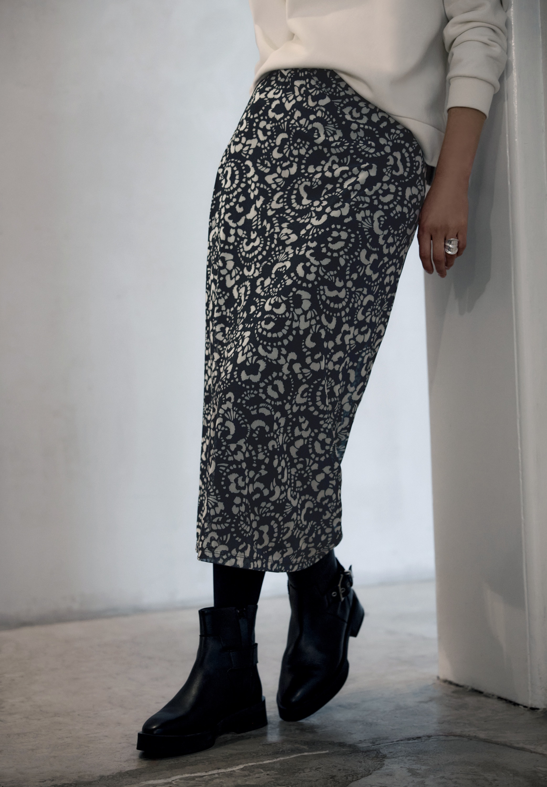 STREET ONE STUDIO Maxirock mit Grafikmuster günstig online kaufen