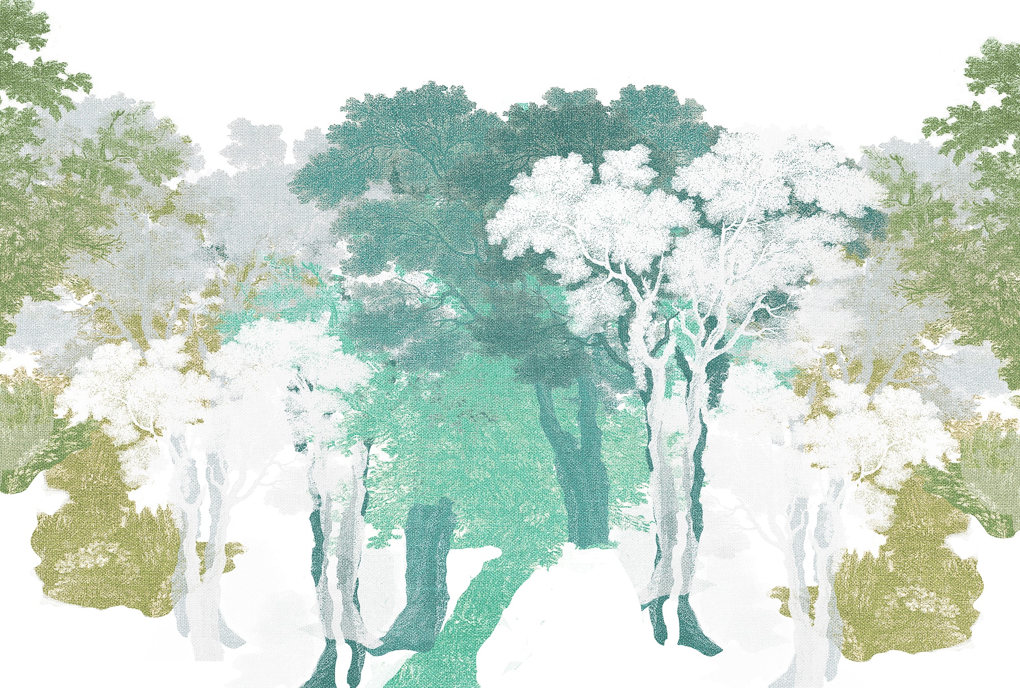 Architects Paper Fototapete "Atelier 47 Forest Blot 2" Wald glatt Vlies, Wand, Schräge, Decke