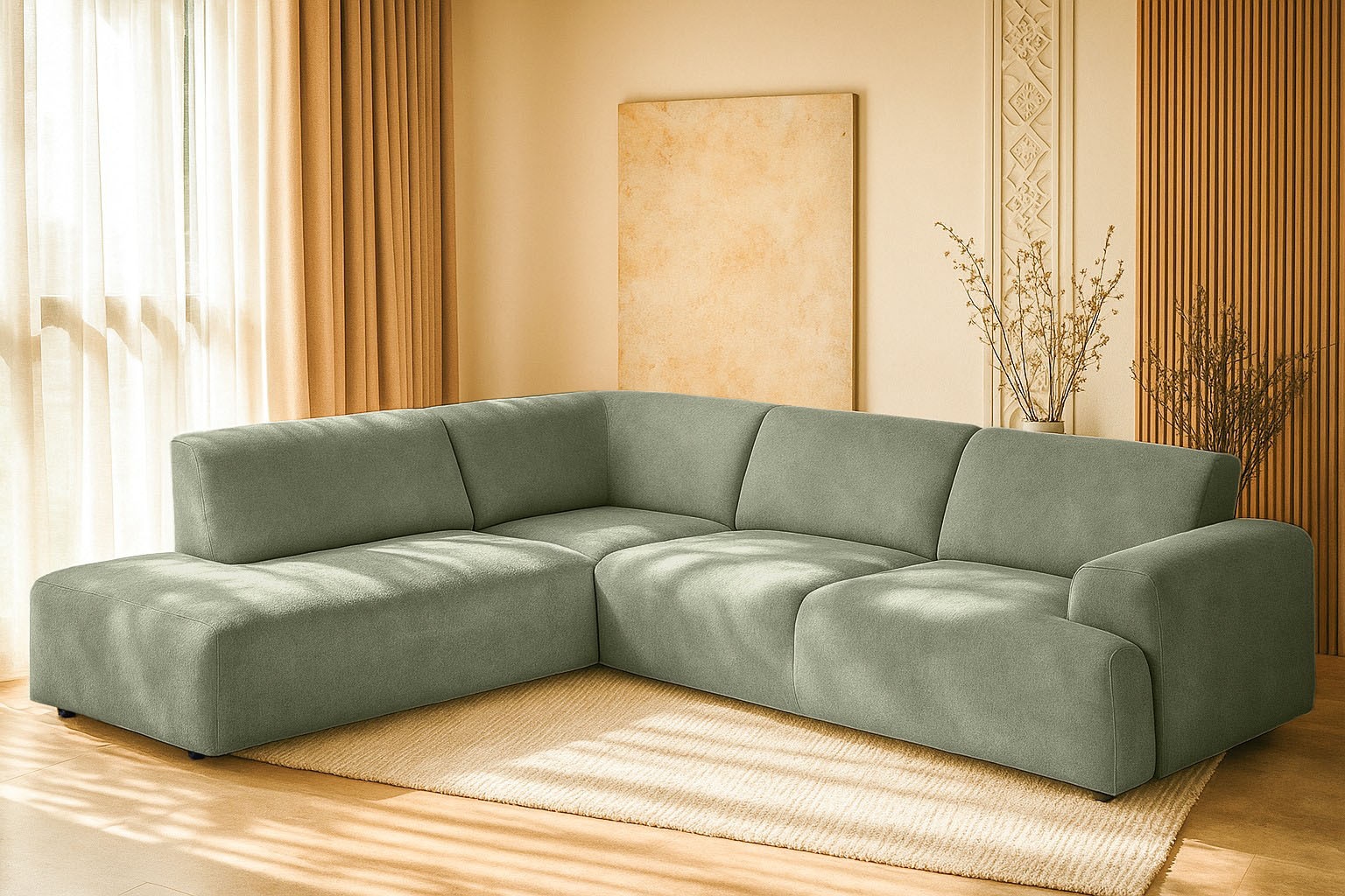 Home affaire Ecksofa "Linkka, Breite 282 cm" L-Form, in einem weichen Cheni günstig online kaufen