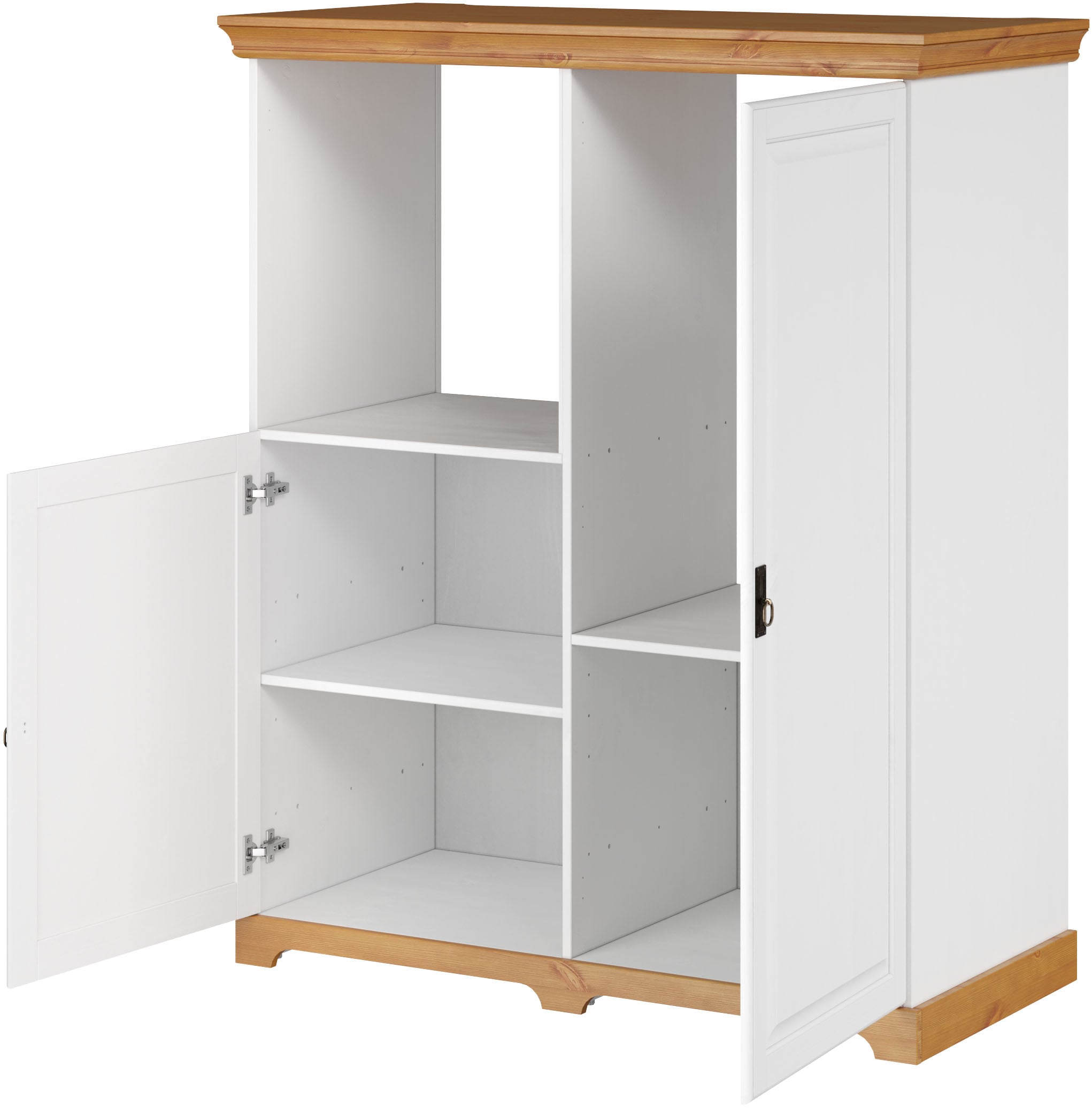 Home affaire Backofen/Kühlumbauschrank »Rügen«, Breite 127 cm, Kiefer massiv, Nische für Kühlschrank
