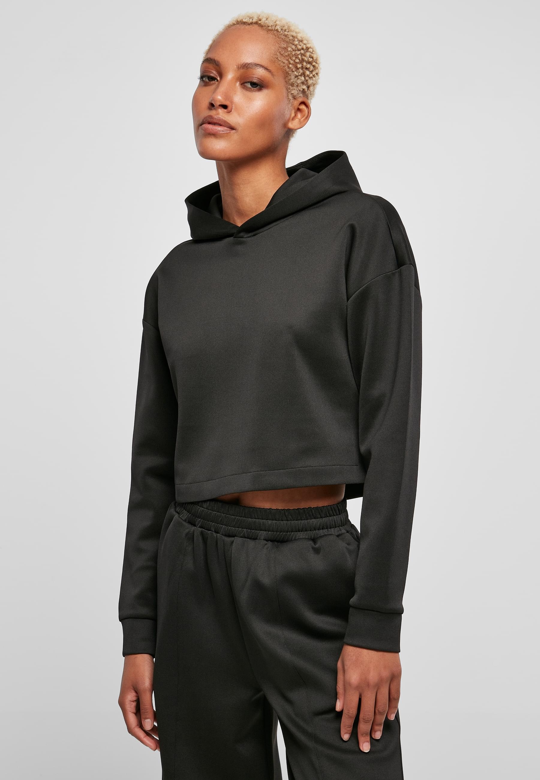 URBAN CLASSICS Kapuzenpullover »Urban Classics Damen Ladies Short Scuba Hoody«, (1 tlg.)