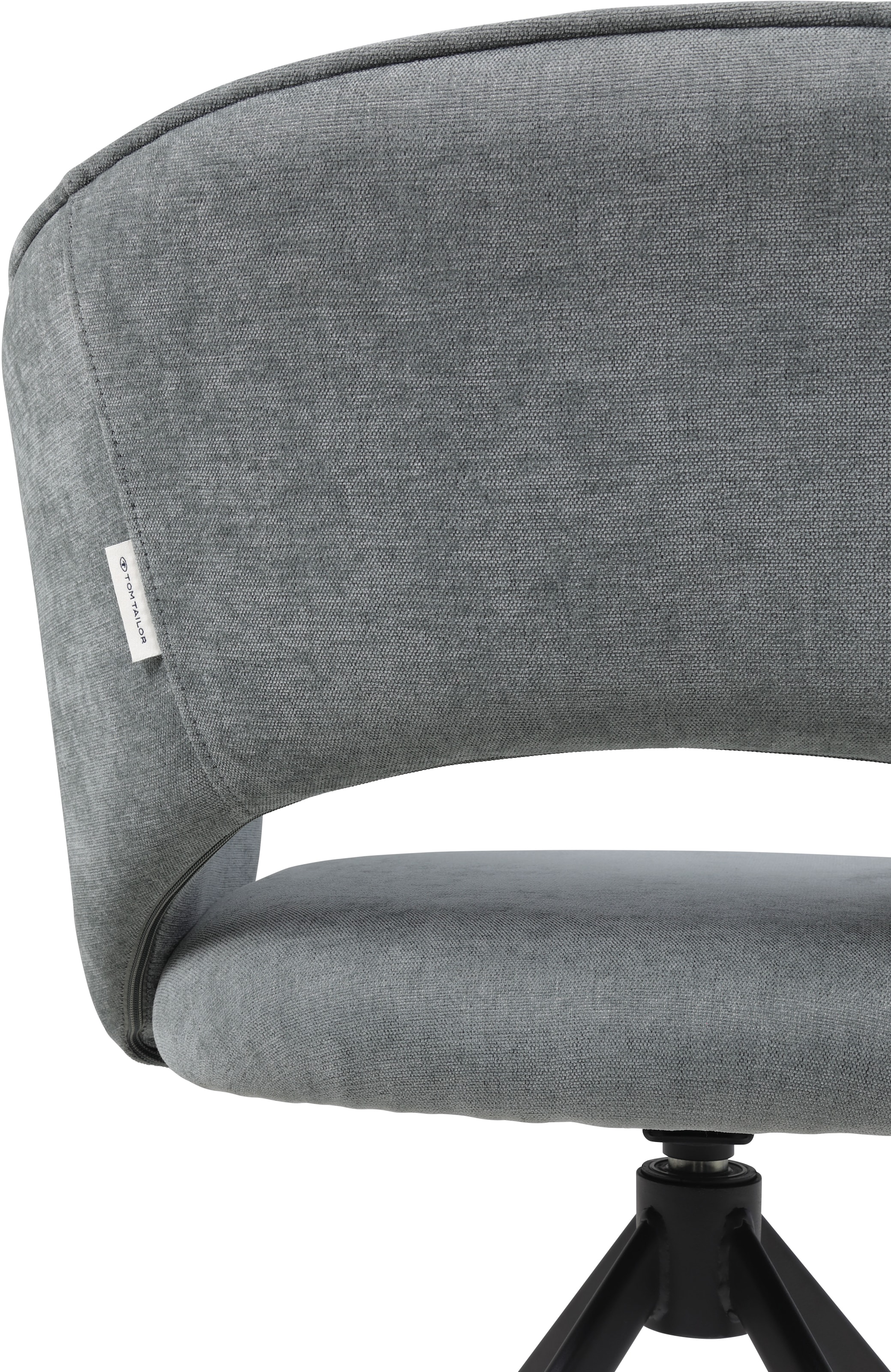 TOM TAILOR HOME Armlehnstuhl »CURVY ARMCHAIR«, (Set), 2 St., Chenille, mit Armlehnen, drehbar, Rückholfunktion, Rückenausschnitt