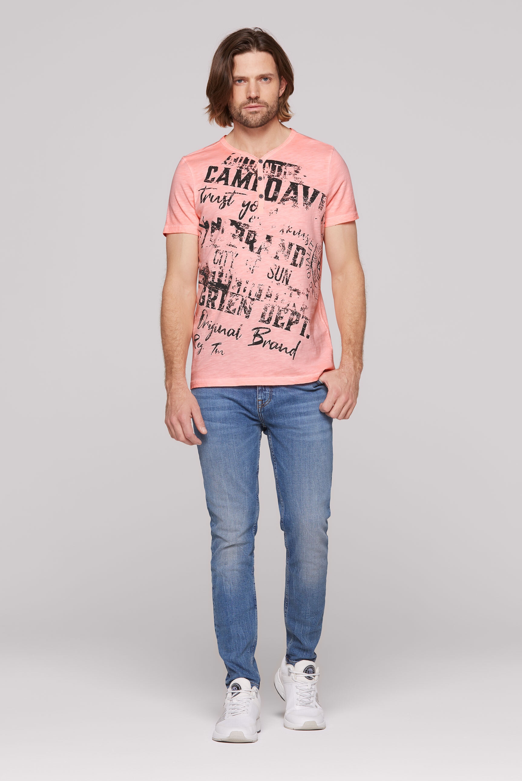 CAMP DAVID V-Shirt, aus Baumwolle