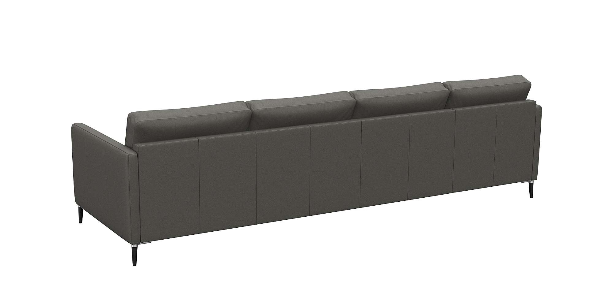 FLEXLUX Ecksofa »Fiore, L-Form«, schmale Armlehnen, Kaltschaum, Füße Alu+schwarz