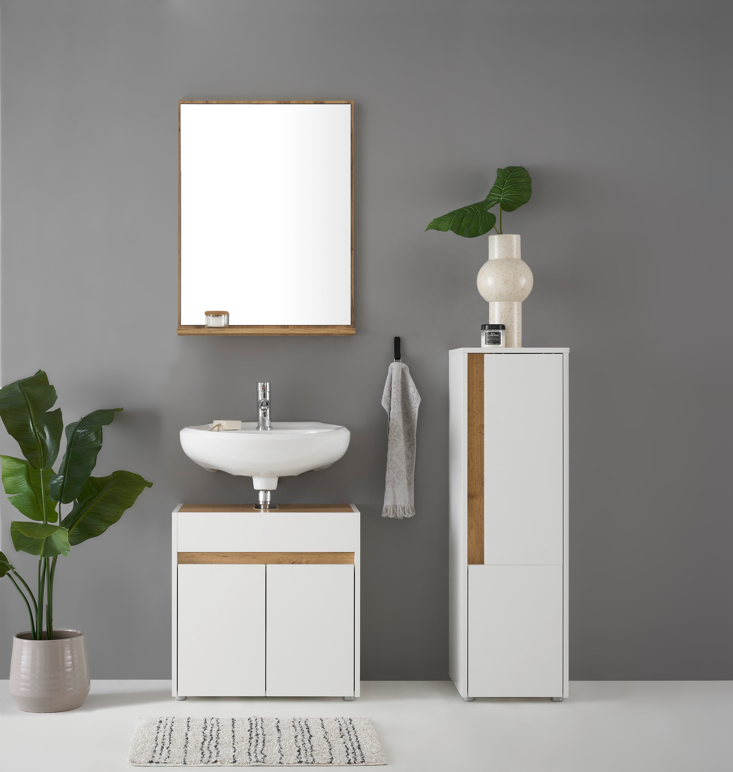 Home affaire Badmöbel-Set "CITY/ GIRON, Bad im zeitlosen Design, 3-teiliges günstig online kaufen