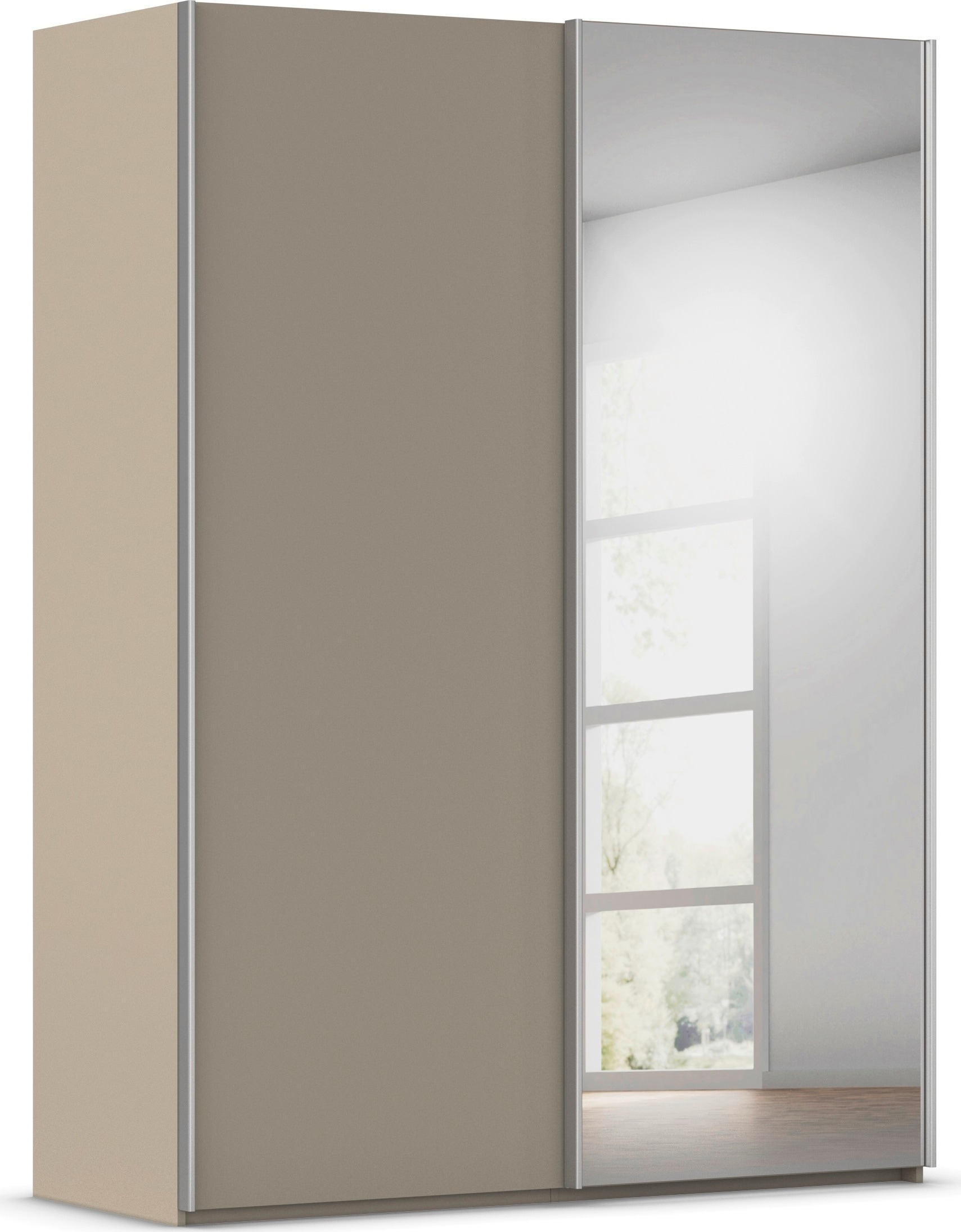 rauch Kleiderschrank »Schwebetürenschrank Schrank Garderobe Ankleide Schlafzimmer TARO« in 3 verschiedenen Ausstattungen BASIC/CLASSIC/PREMIUM (SOFT-CLOSE),  4 Breiten, optional Passepartout mit/ohne Beleuchtung MADE IN GERMANY