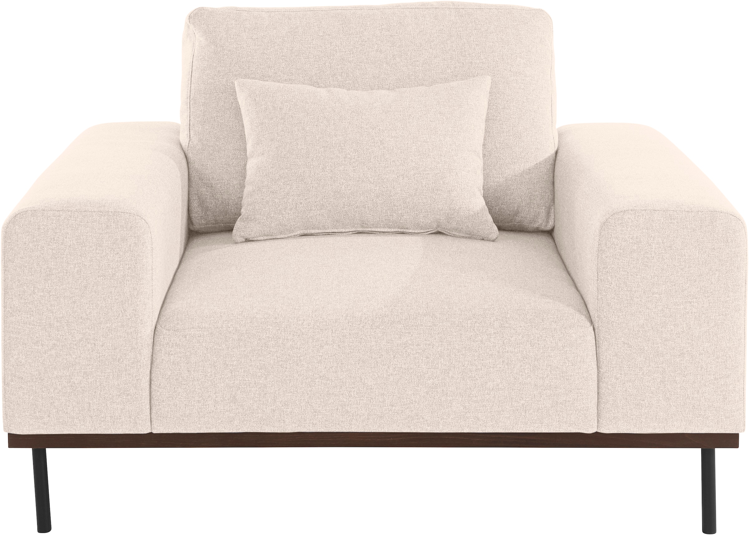 Loveseat »Mikael«, gebeizter Holzrahmen; passend zur Serie 'Mikael', incl. Zierkissen