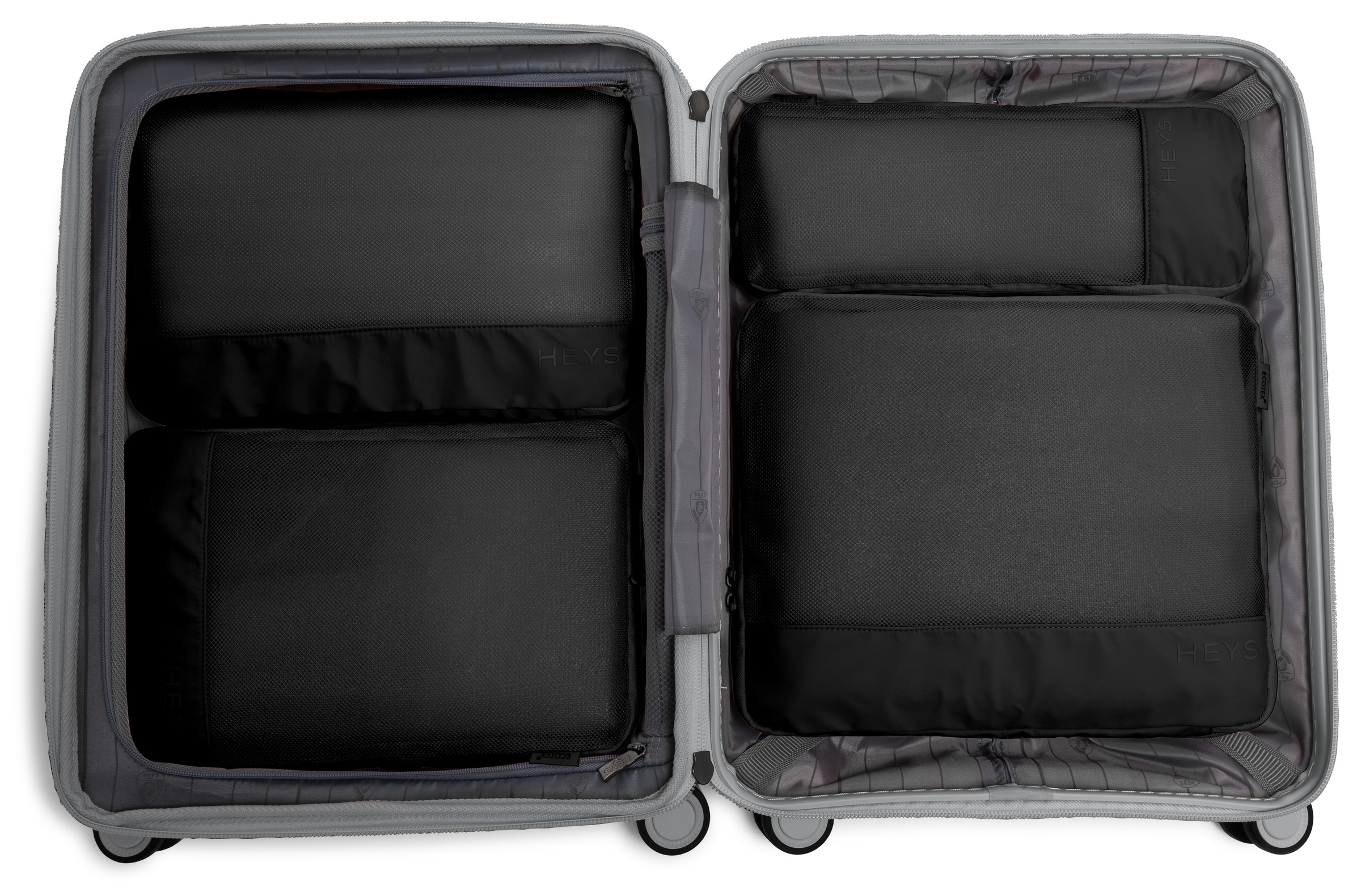 Heys Kofferorganizer »Ecotex Compression Packing Cube«, (Set, 4 tlg.), komprimierbare Packwürfel, Packtaschen, Organizer für Koffer