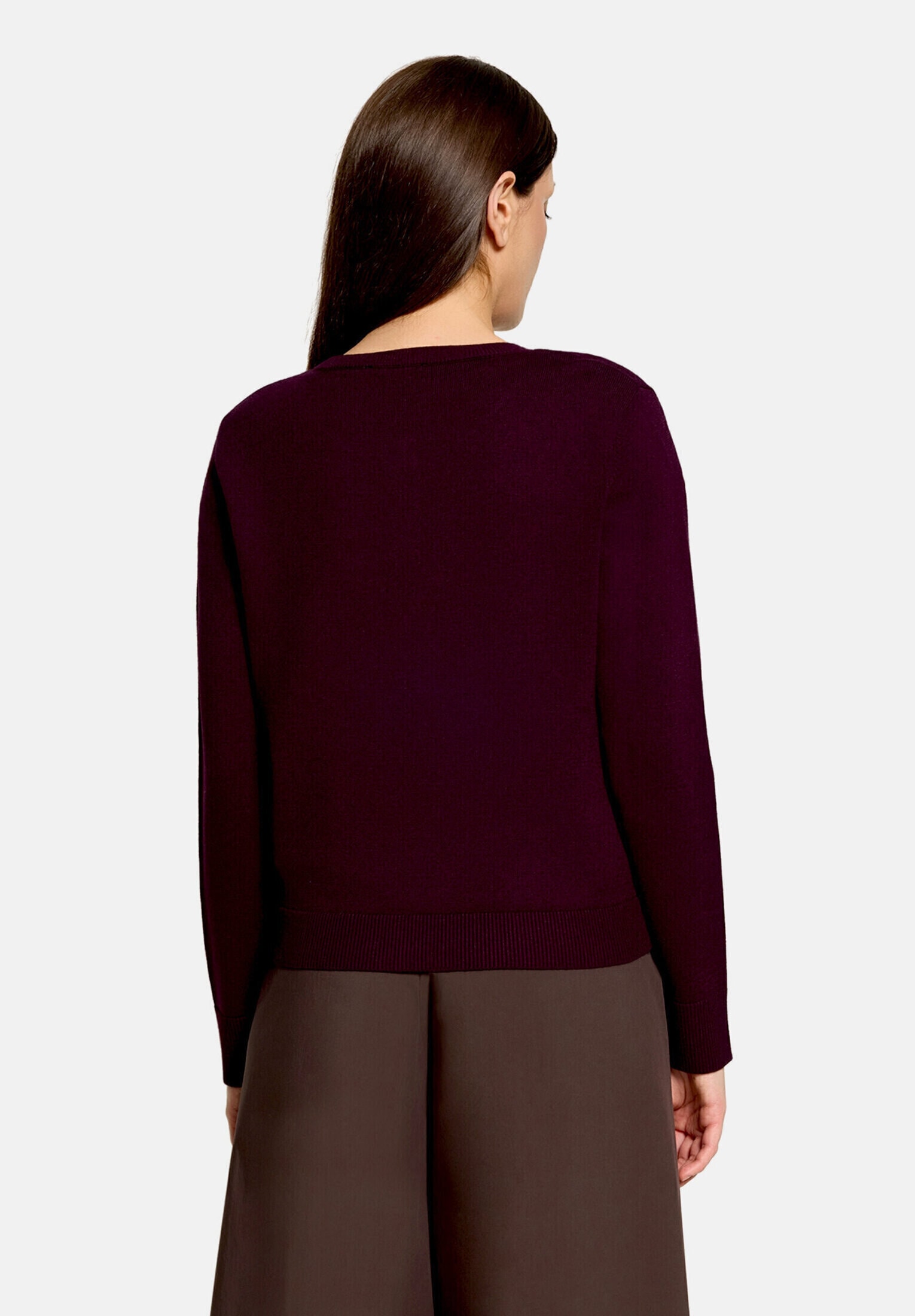 Cartoon Strickjacke »Damen mit Rundhalsausschnitt« 1