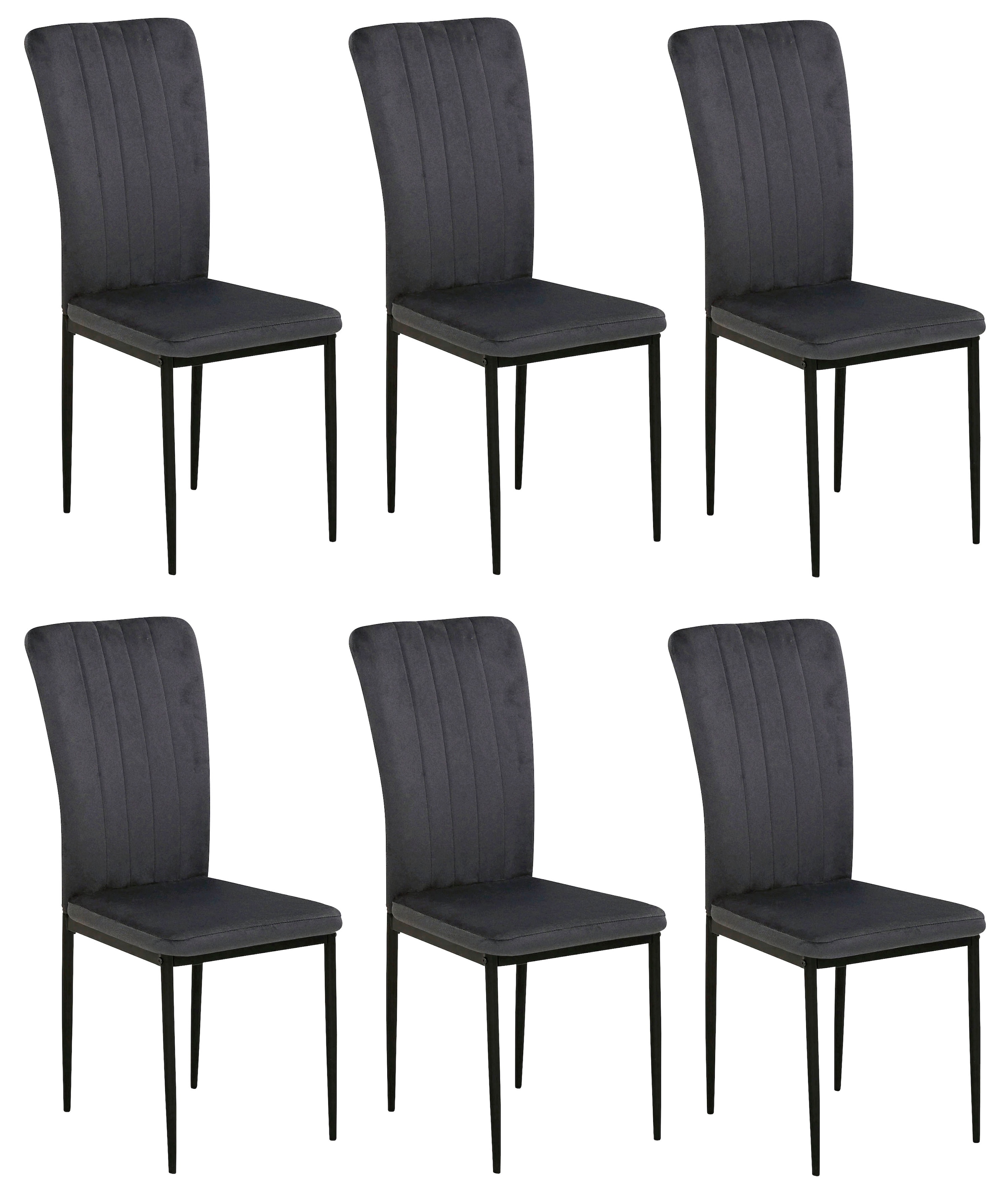 Home affaire 4-Fußstuhl "Bergamo" (Set) 6 Stk.erhältlich in Samt, Vintage-M günstig online kaufen