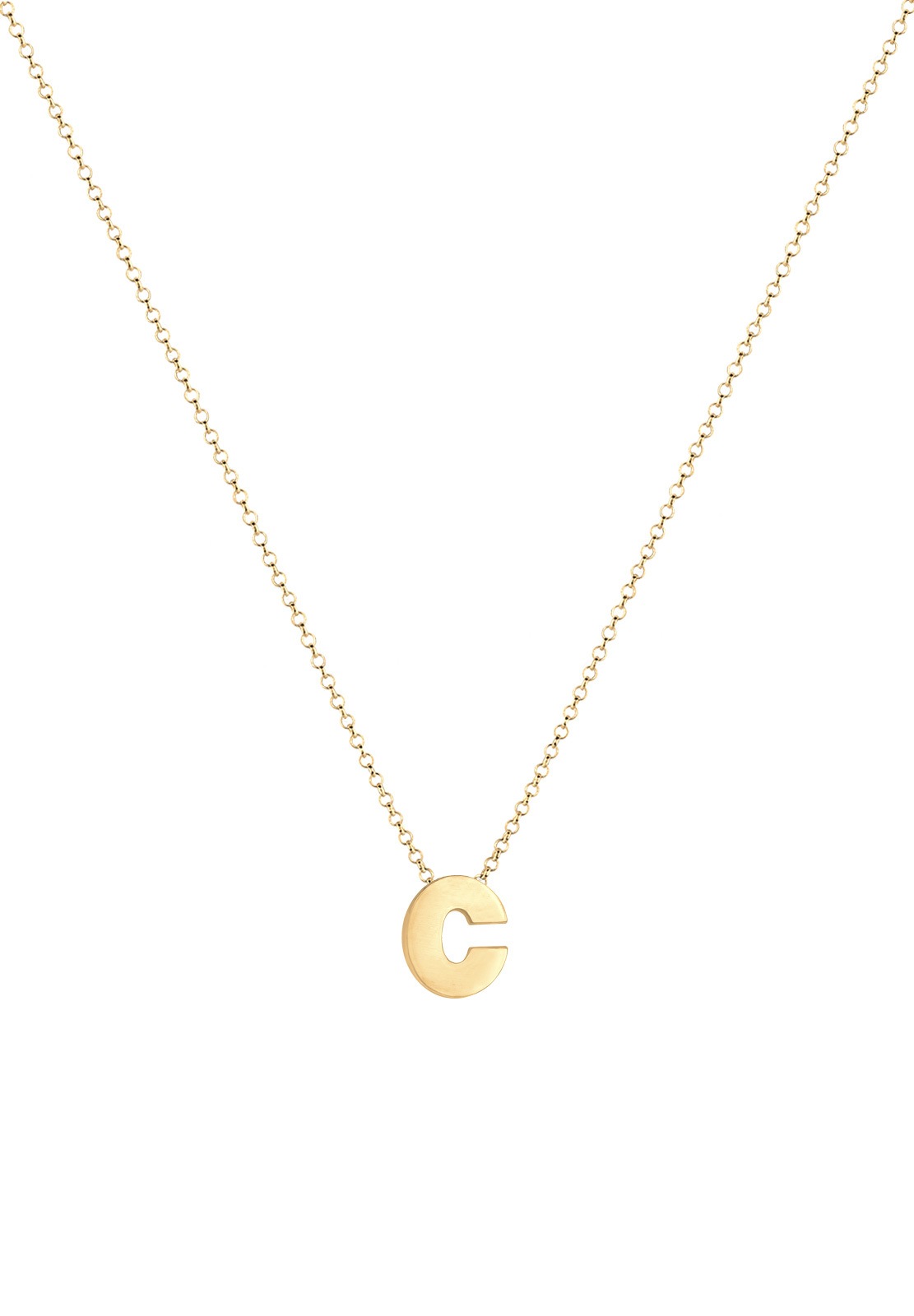 Elli Kette mit Anhänger »Buchstabe C Initialen Trend Minimal 925 Silber«