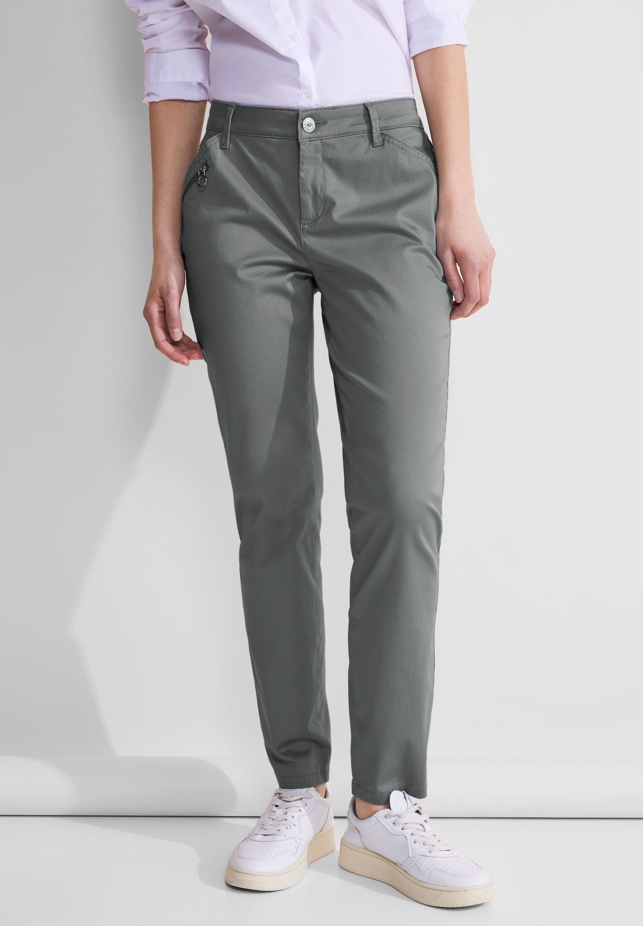 STREET ONE Röhrenhose, Middle Waist