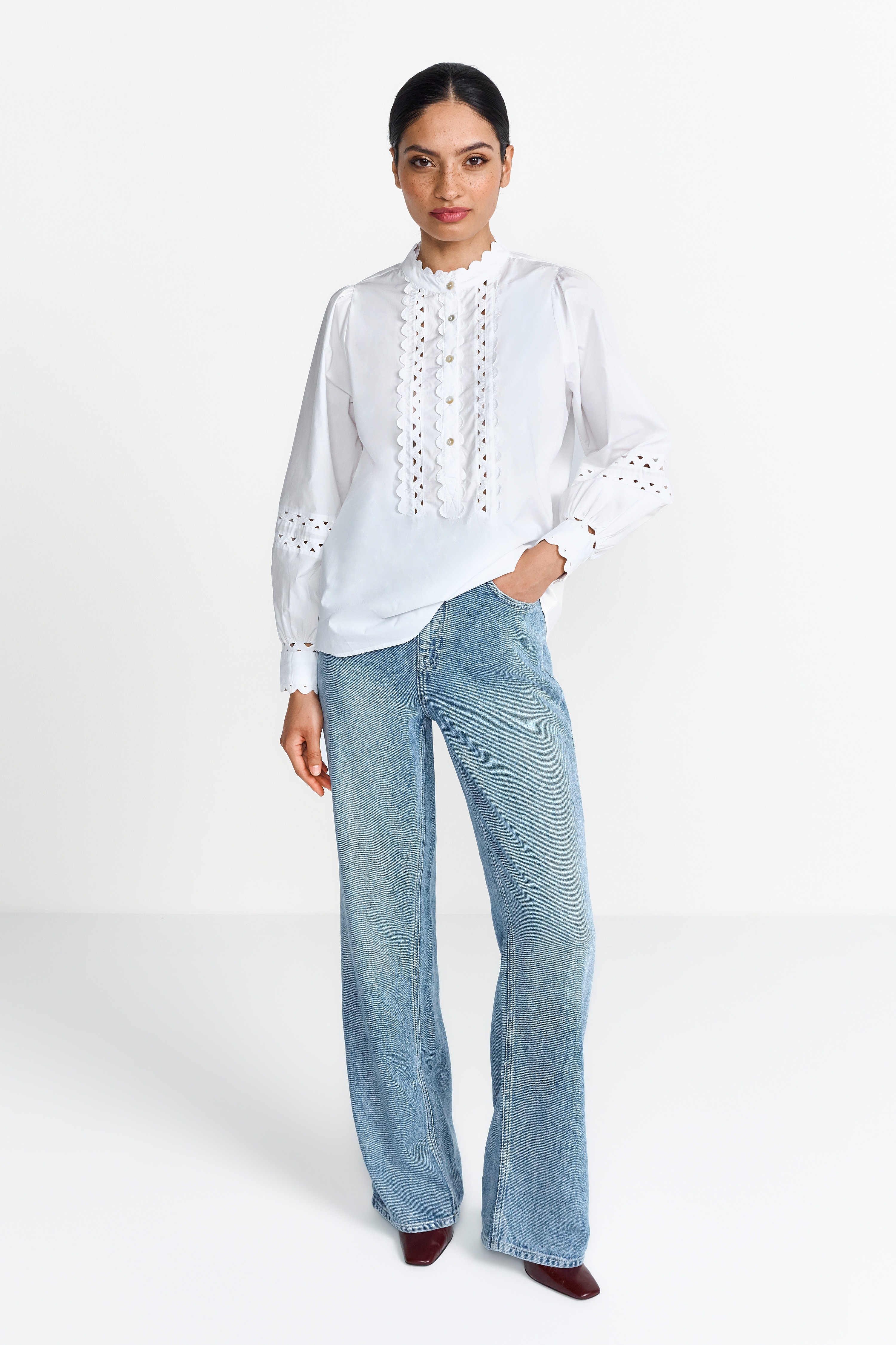 Thumbnail - RICHROYAL Schlupfbluse Mit verkürzter Knopfleiste