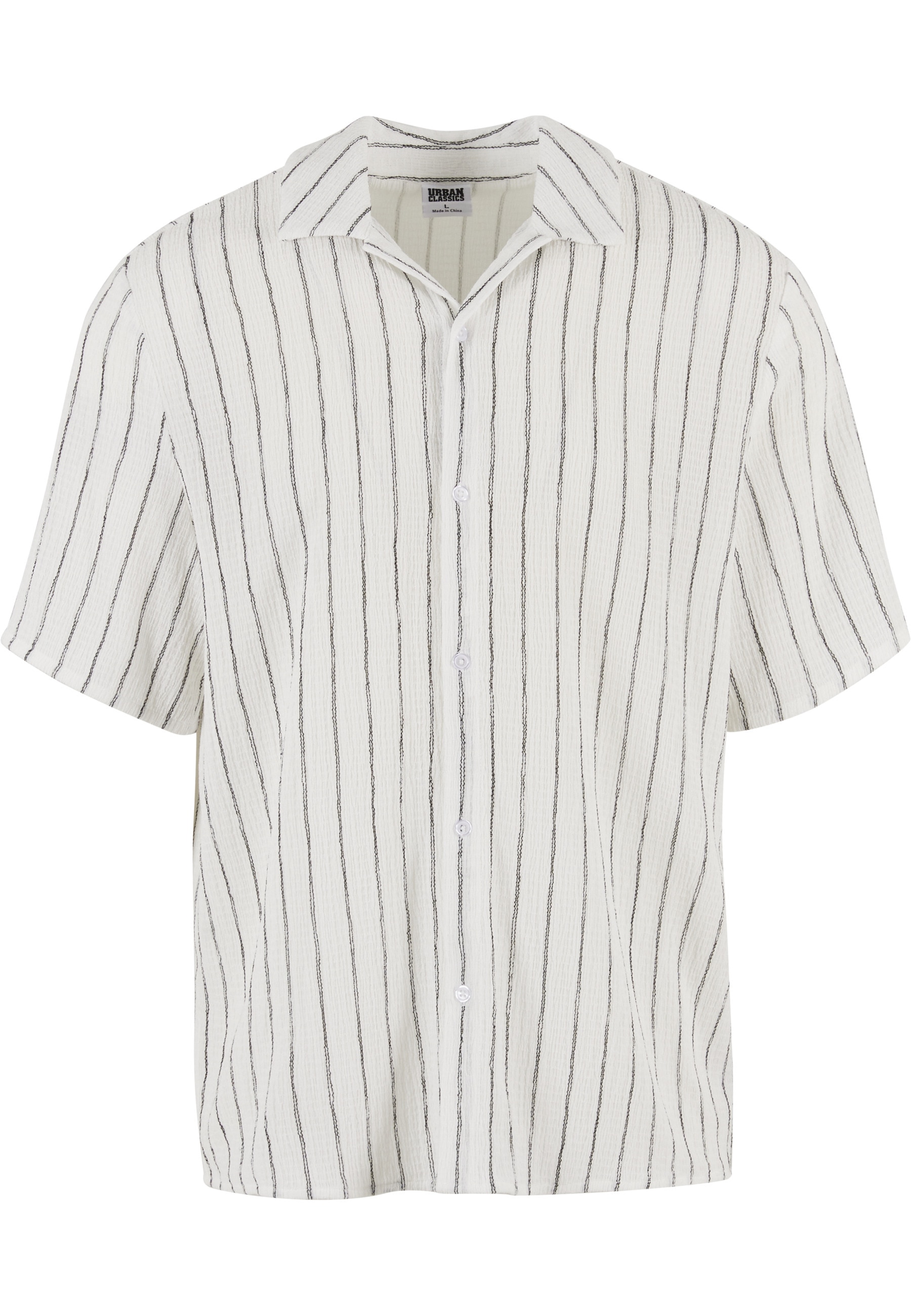 URBAN CLASSICS Langarmhemd "Urban Classics Striped Crinkle Resort Shirt" 1 günstig online kaufen