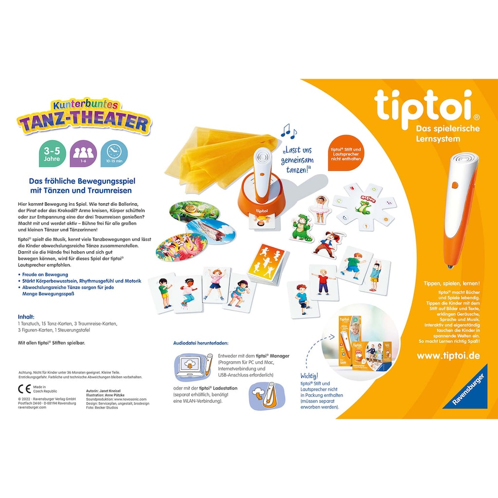 Ravensburger Spiel »tiptoi® ACTIVE Kunterbuntes Tanz-Theater«