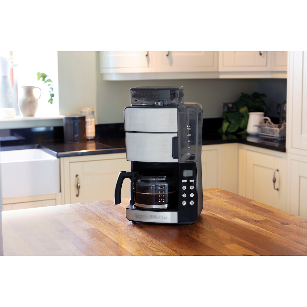 RUSSELL HOBBS Kaffeemaschine mit Mahlwerk »Grind & Brew 25610-56«, 1,25 l Kaffeekanne, Papierfilter, 1x4