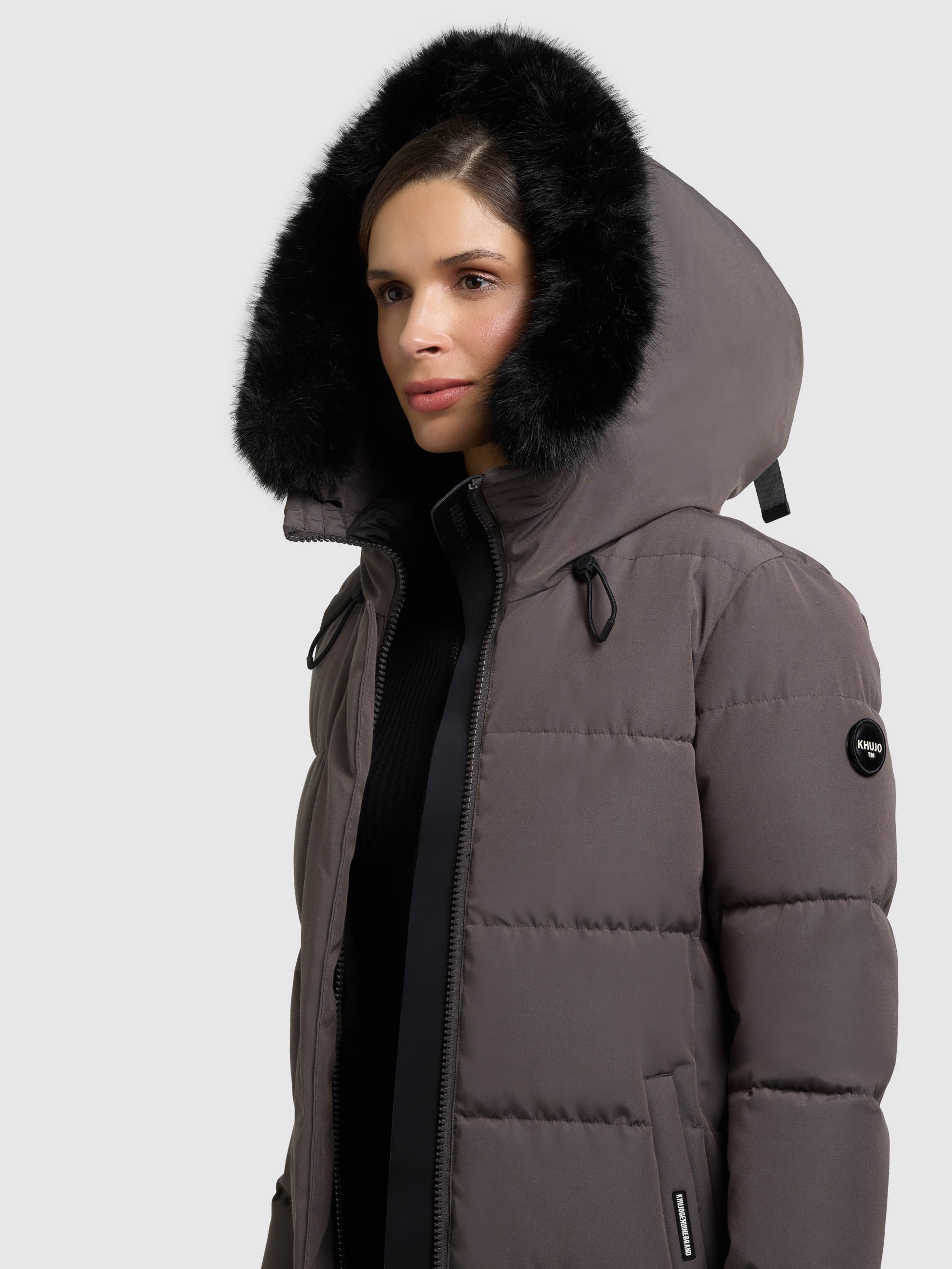 khujo PORDE2 Women's Quilted Coat Graphite XL 3