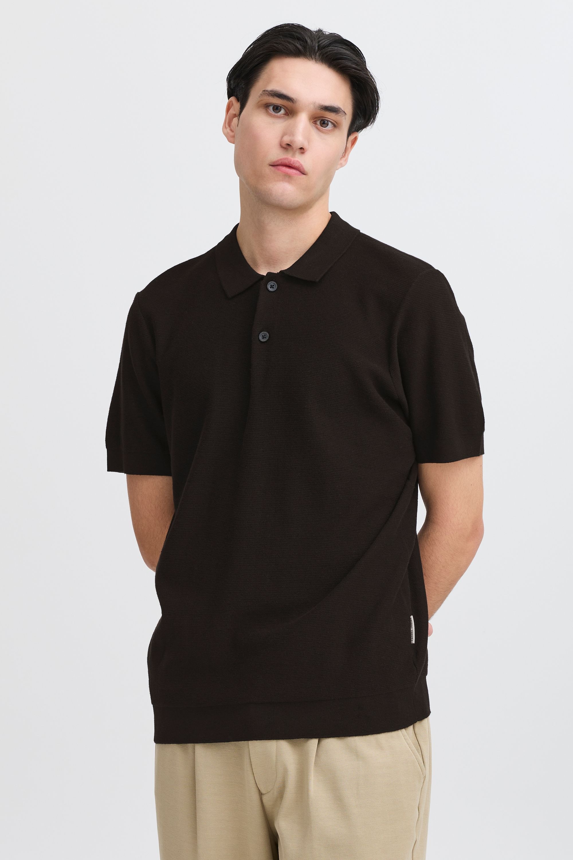 Poloshirt CASUAL FRIDAY "Poloshirt CFEdward", Herren, Gr. XL, schwarz (schwarz beauty), Obermaterial: 99% Baumwolle CO. 1% Elasthan EL., Shirts 2