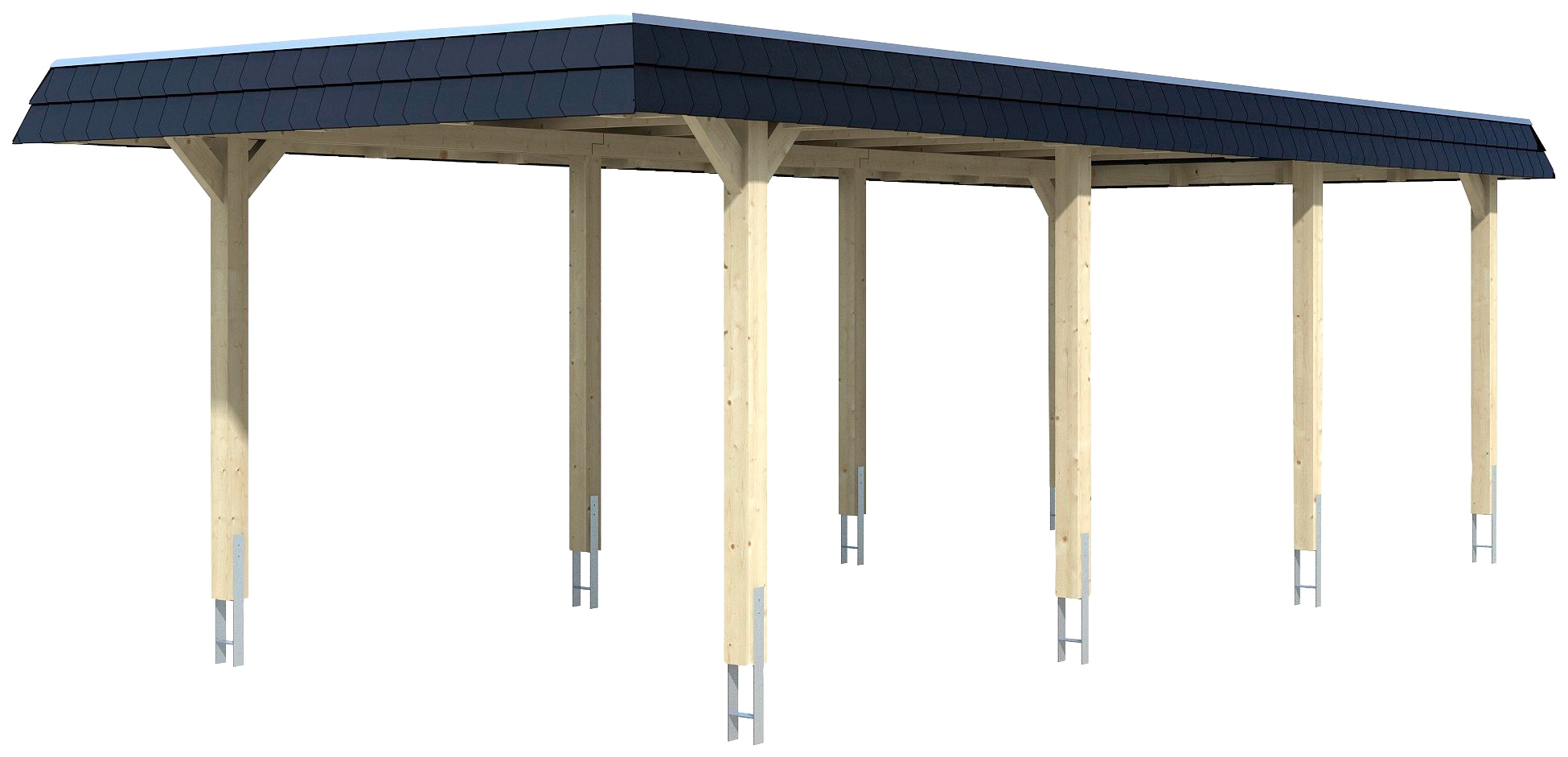 Skanholz Einzelcarport »Wendland« Leimholz 291 cm weiß
