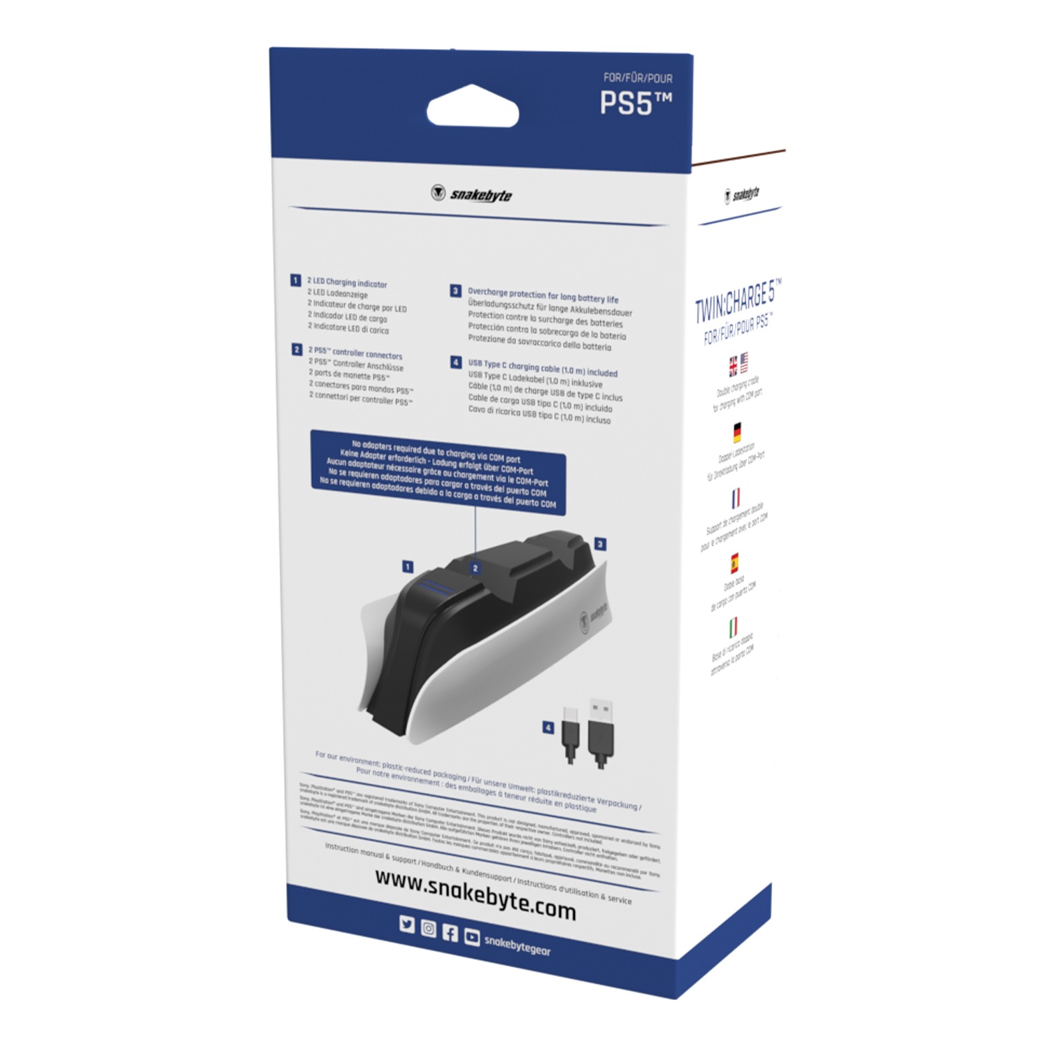 Snakebyte Controller-Ladestation »PS5 Twin:Charge 5«
