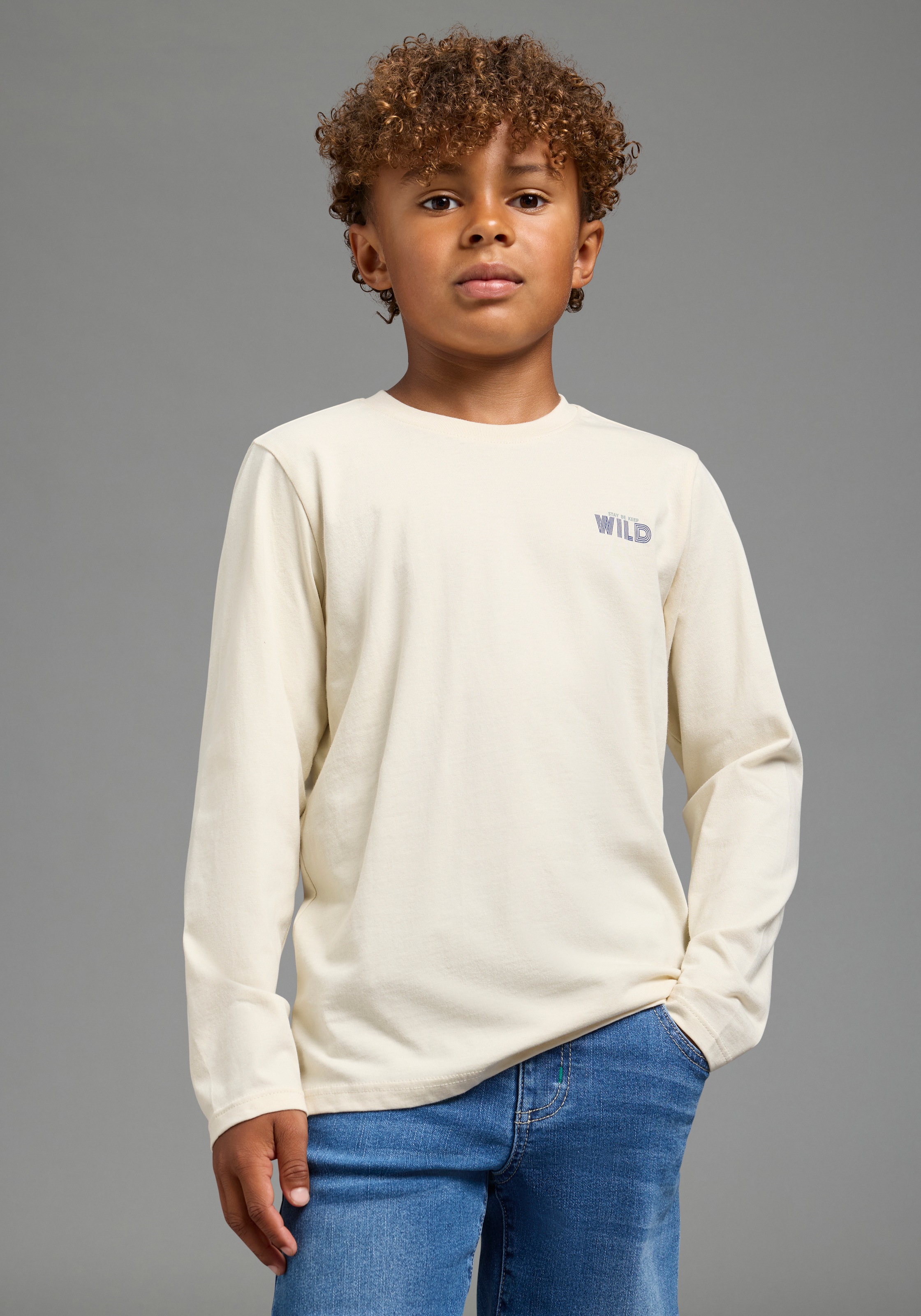 Scout Langarmshirt »3er Packung Shirt mit coolen Sprüche-Prints - NEU von SCOUT« Packung, 3,  3 Langarmshirts mit coolen Drucken: STAY COOL, STAY WILD, STAY CRAZY