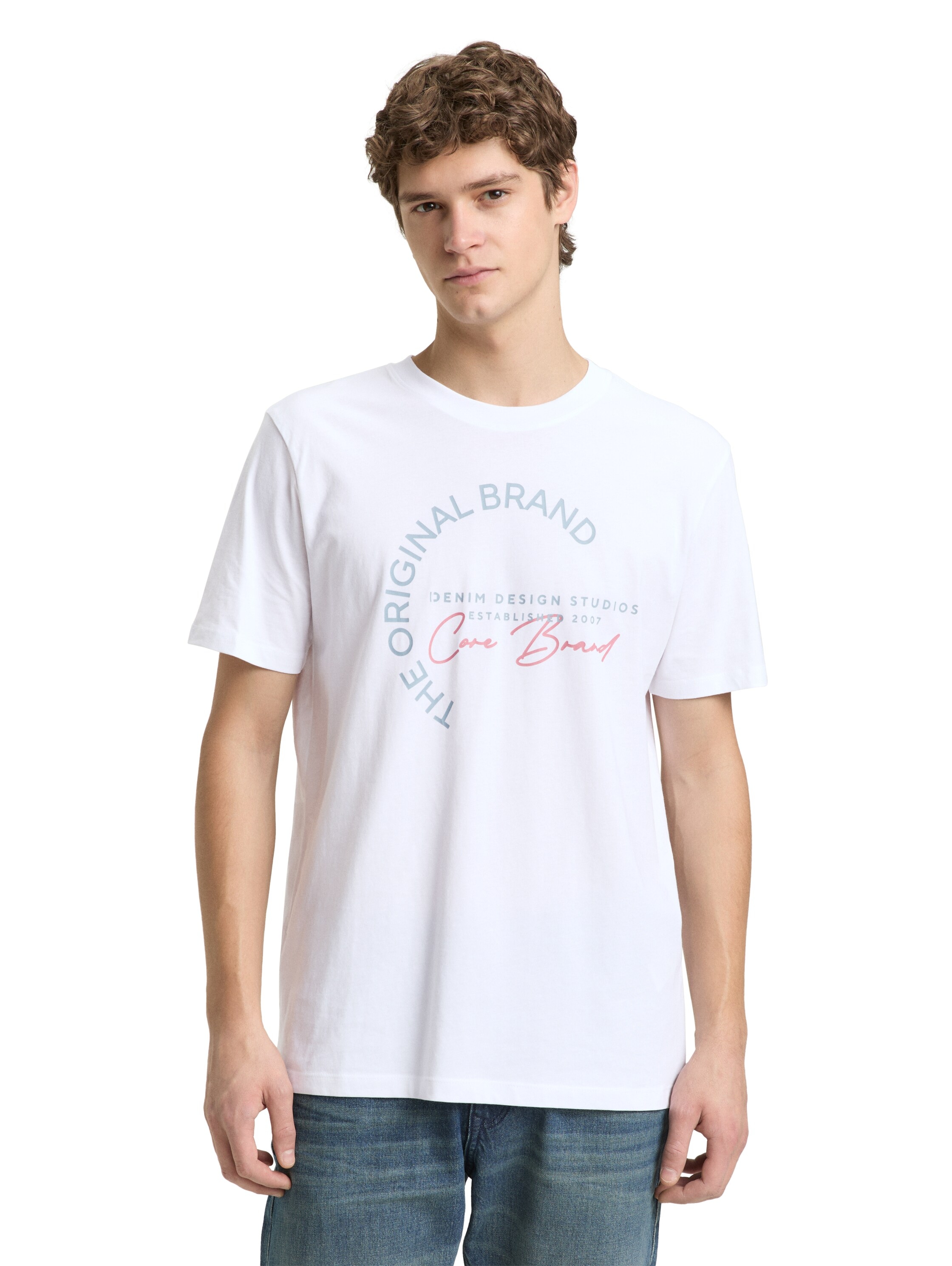 TOM TAILOR Denim Kurzarmshirt mit Logo-Print günstig online kaufen