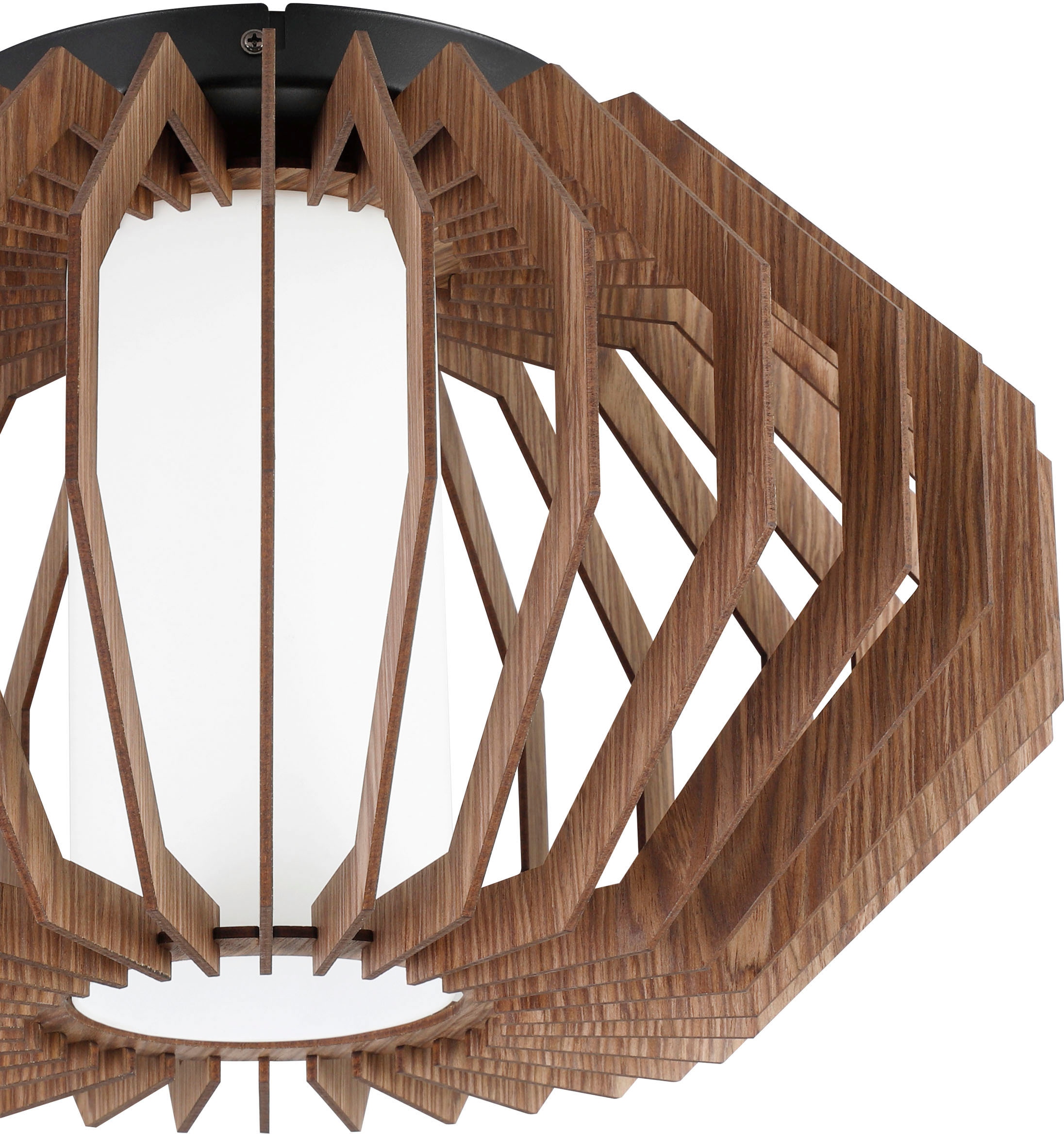 EGLO Deckenleuchte "RUSTICARIA", Ø 45cm H: 27,5cm, 1 Stk., schwarz, Wohnzimmer, Leuchten, Deckenleuchte in schwarz aus Stahl - exkl. E27 - 40W