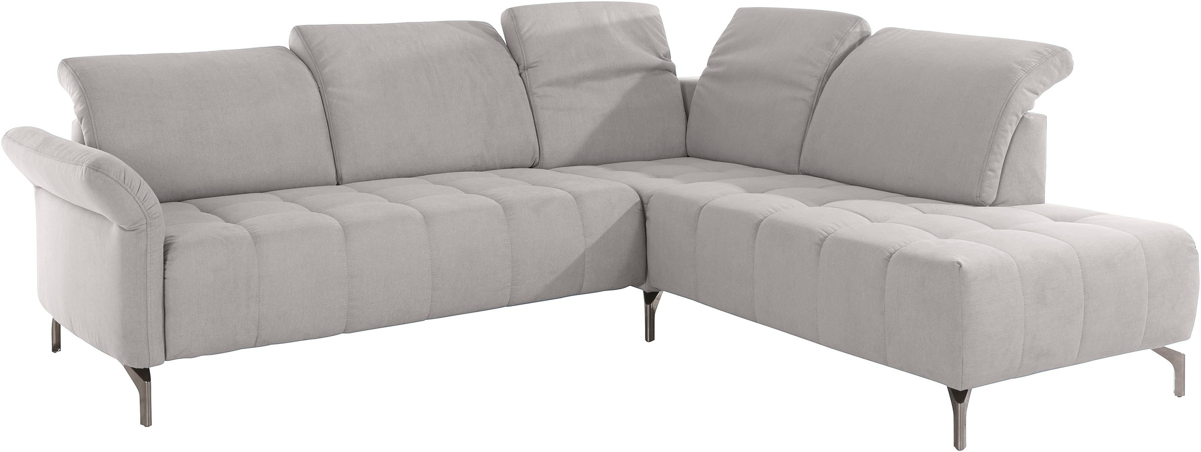 INOSIGN Ecksofa »Fresh L-Form«, Federkern, wahlweise Kopfteilverstellung und motorischer Vorziehsitz