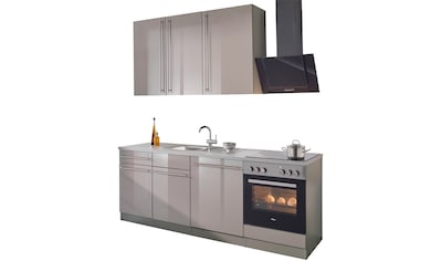 Küchenzeile »Chicago«, mit E-Geräten, Breite 220 cm
