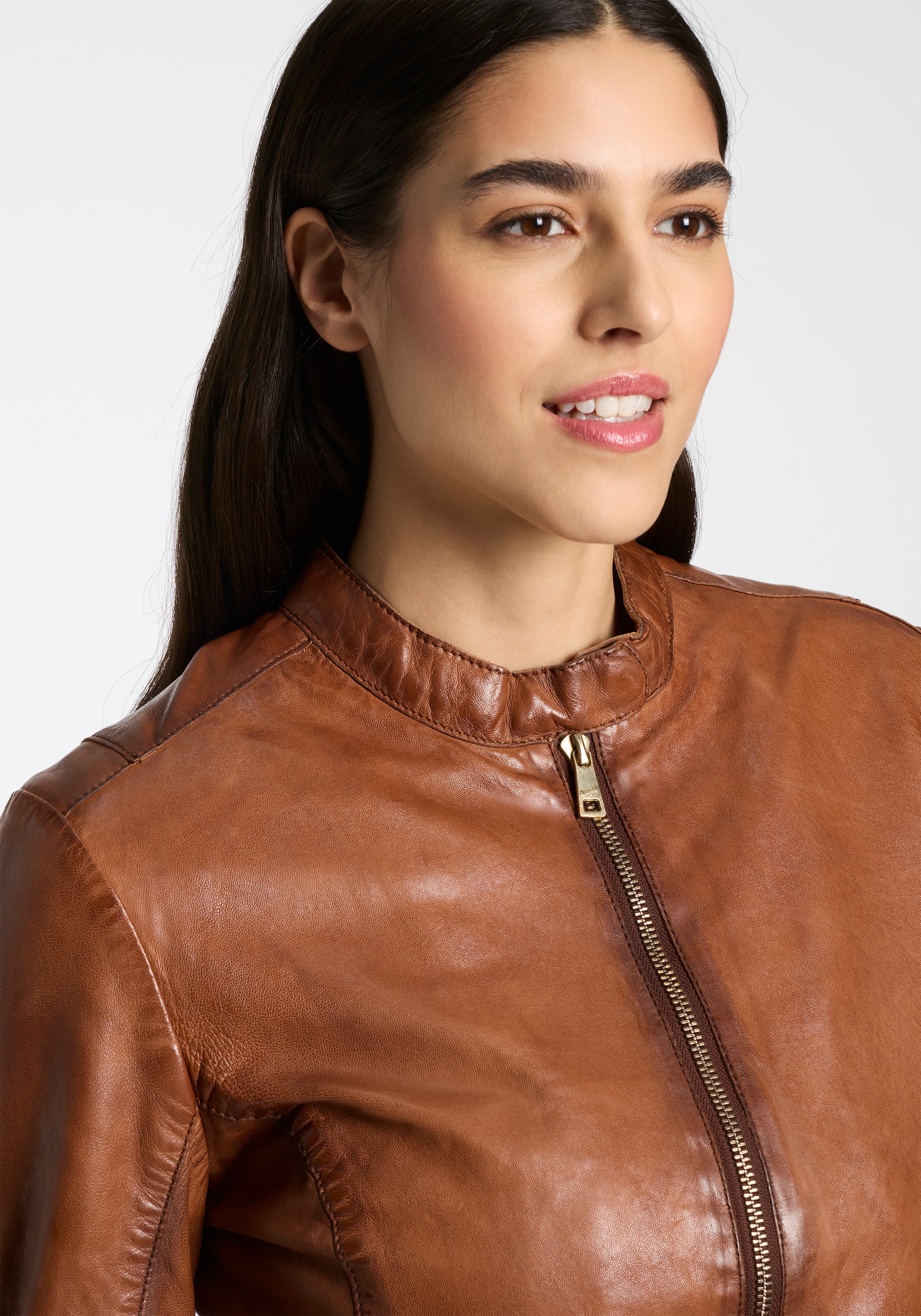 Mauritius Lederjacke »MWKawira« mit Stehkragen