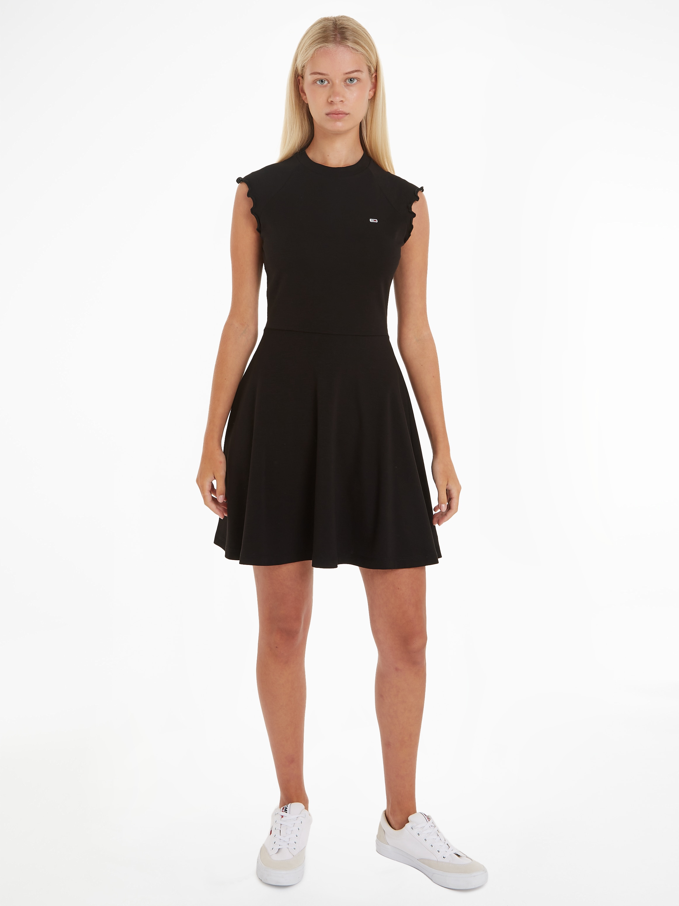 Tommy Jeans Blusenkleid "TJW BABYLOCK FIT & FLARE DRESS", mit Tommy Jeans F günstig online kaufen