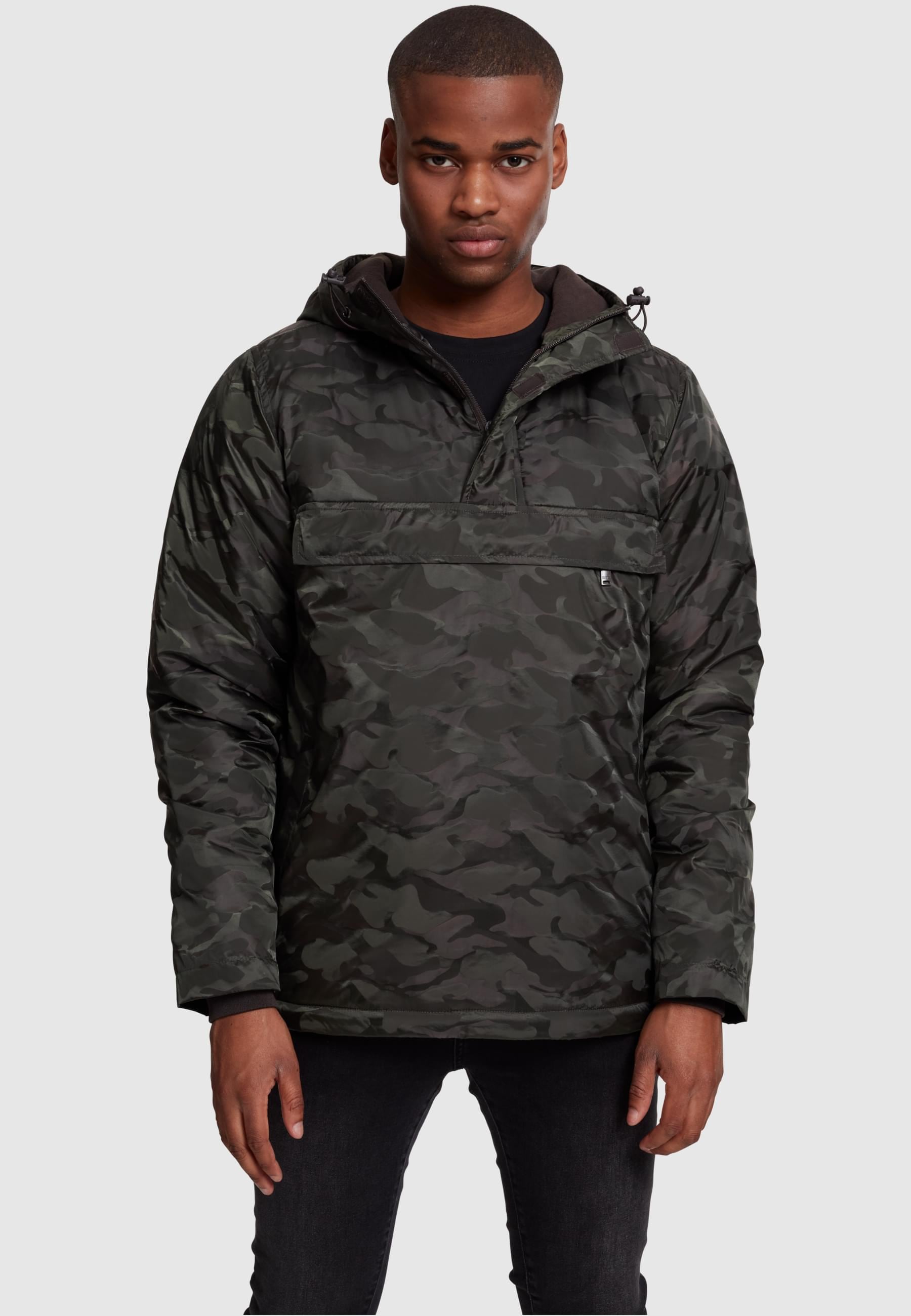 URBAN CLASSICS Anorak »Urban Classics Herren Padded Camo Pull Over Jacket«, (1 St.), mit Kapuze
