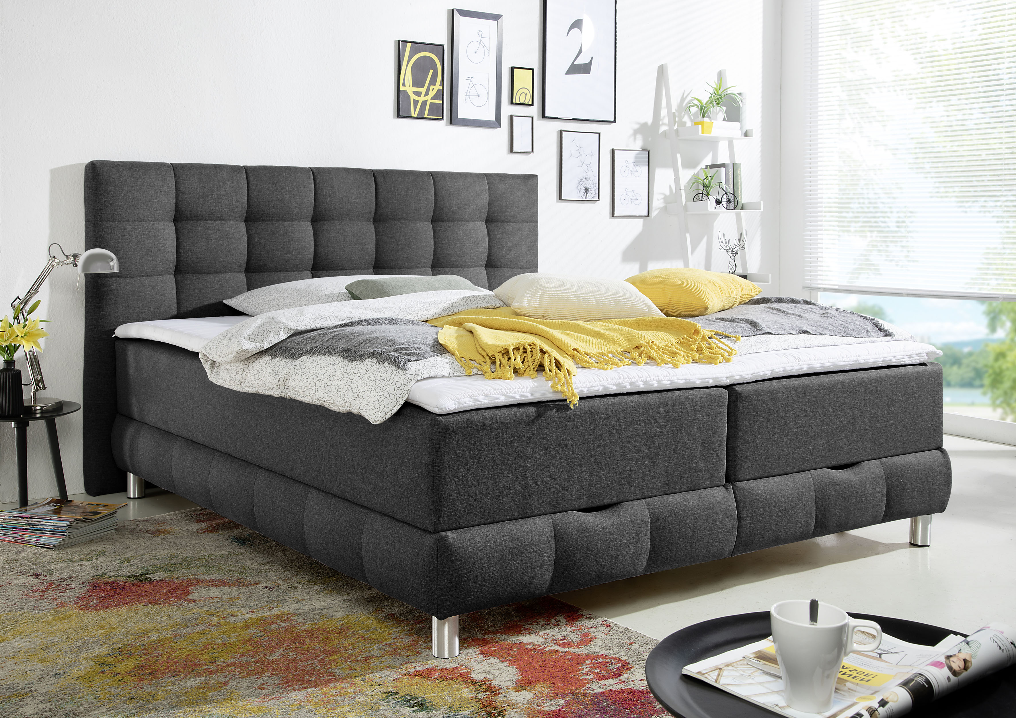 Home affaire Boxbett "Vaasa" inkl. Bettkasten & Topper, XXL-Ausführung, Überlänge 220 cm