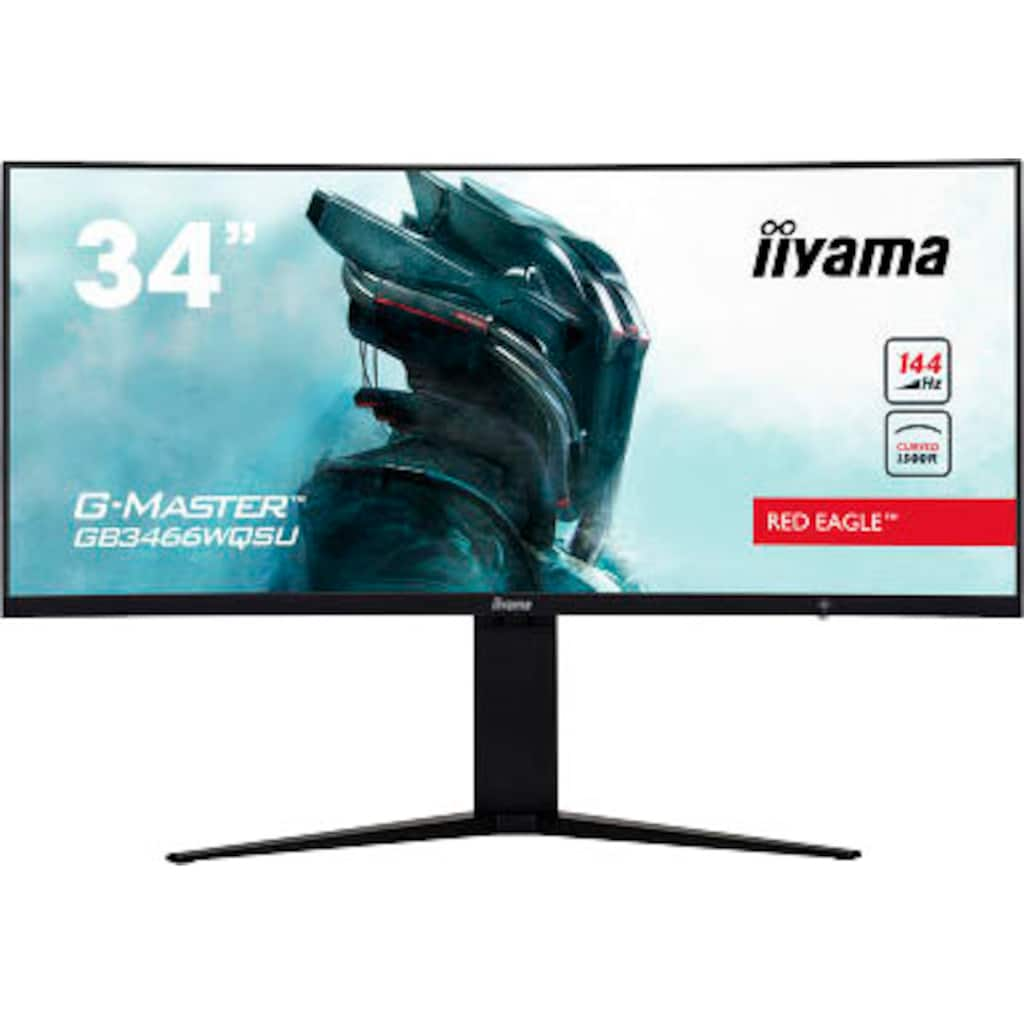 Iiyama Curved-Gaming-LED-Monitor »G-MASTER GB3466WQSU-B1«, 86 cm/34 Zoll, 3440 x 1440 px, UWQHD, 1 ms Reaktionszeit, 144 Hz