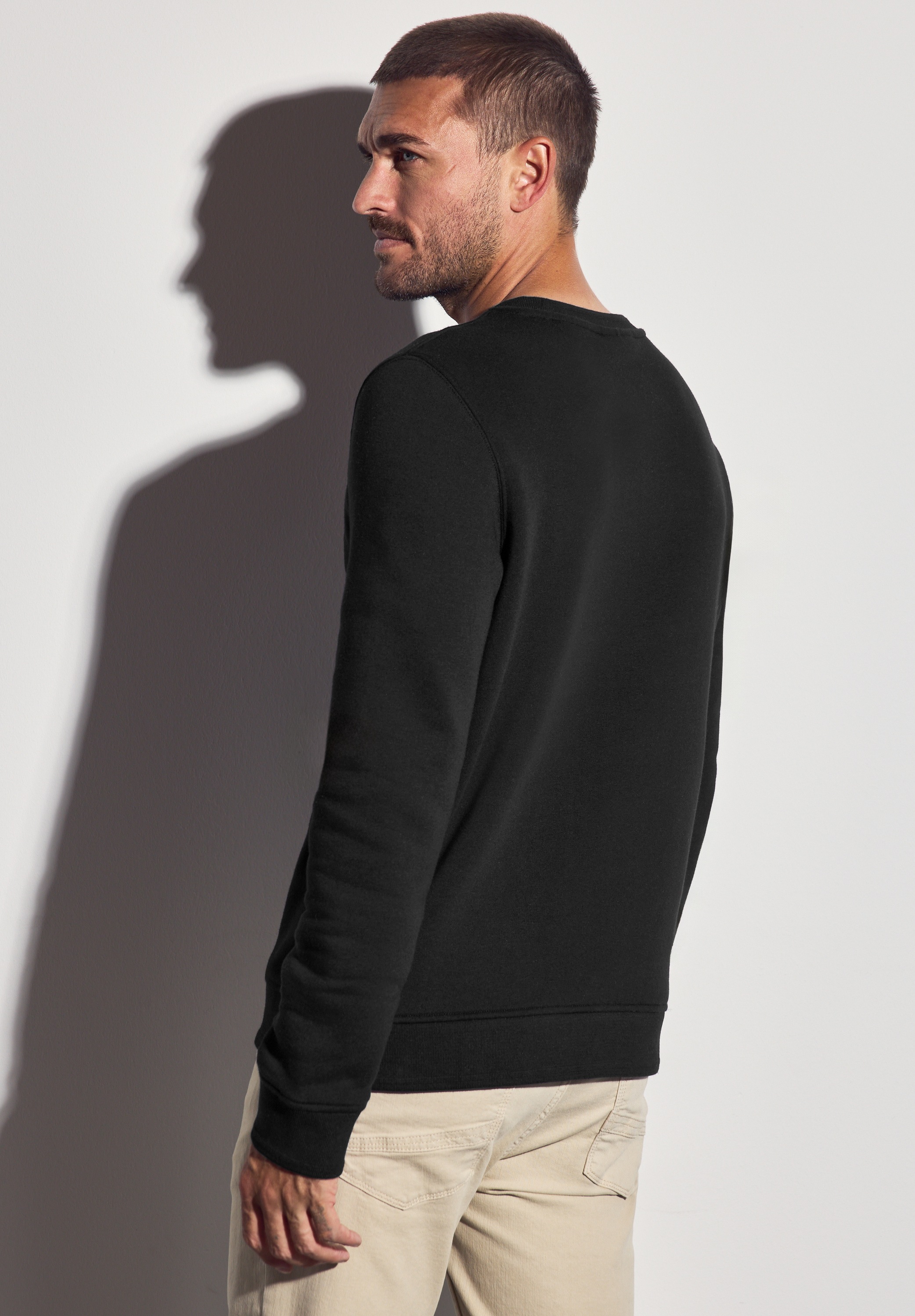STREET ONE MEN Sweatshirt, mit Wording-Print günstig online kaufen