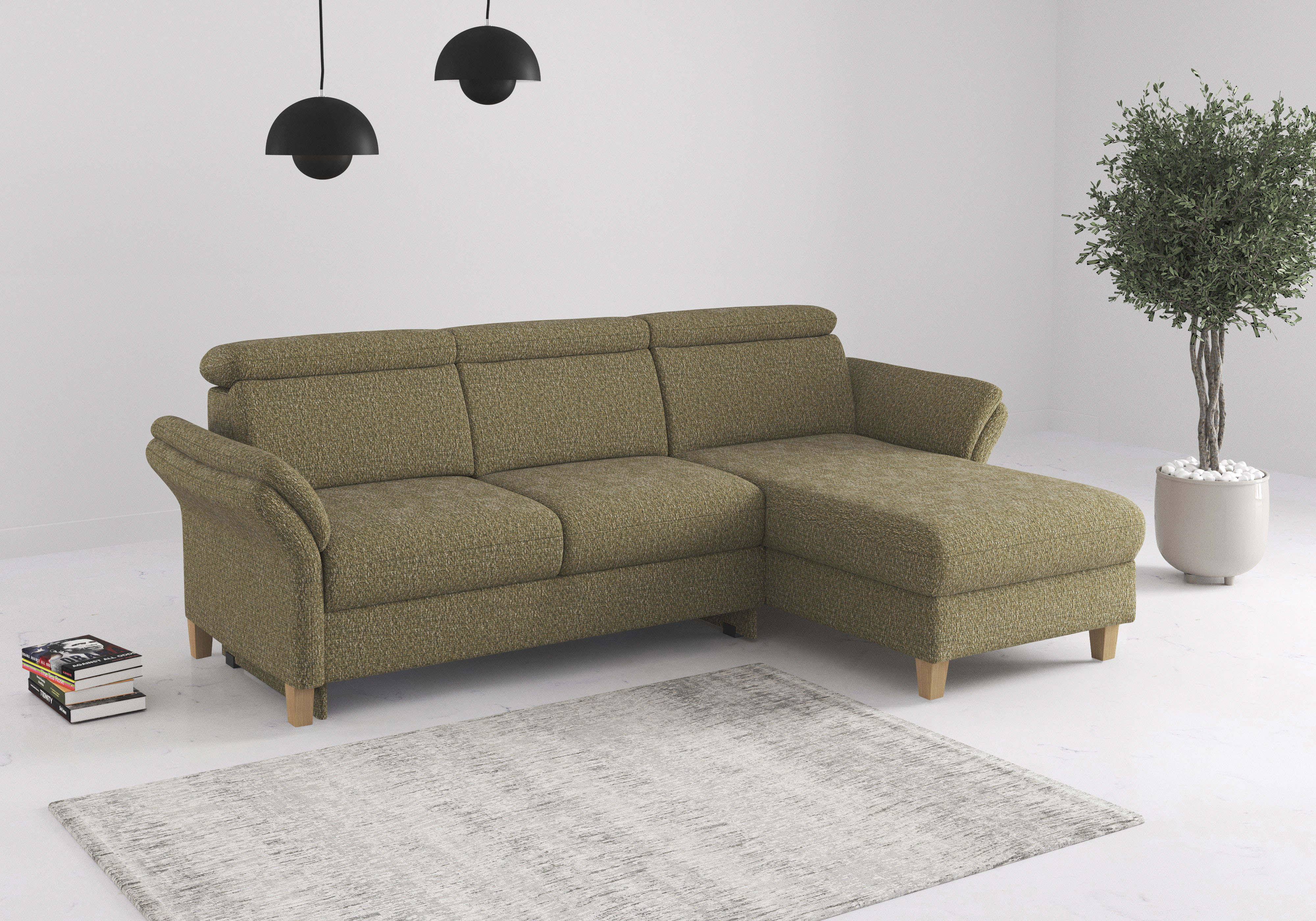 OTTO home Ecksofa "Glendale, L-Form" inkl. Kopfteilverstellung, wahlweise mit Vorziehsitz und Bettkasten