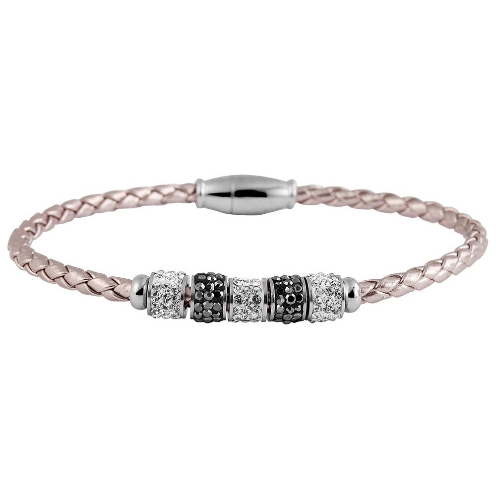 Adelia´s Armband »Armband aus Leder mit Strass Steinchen 19 cm« Ein Geschenk, das Freude macht