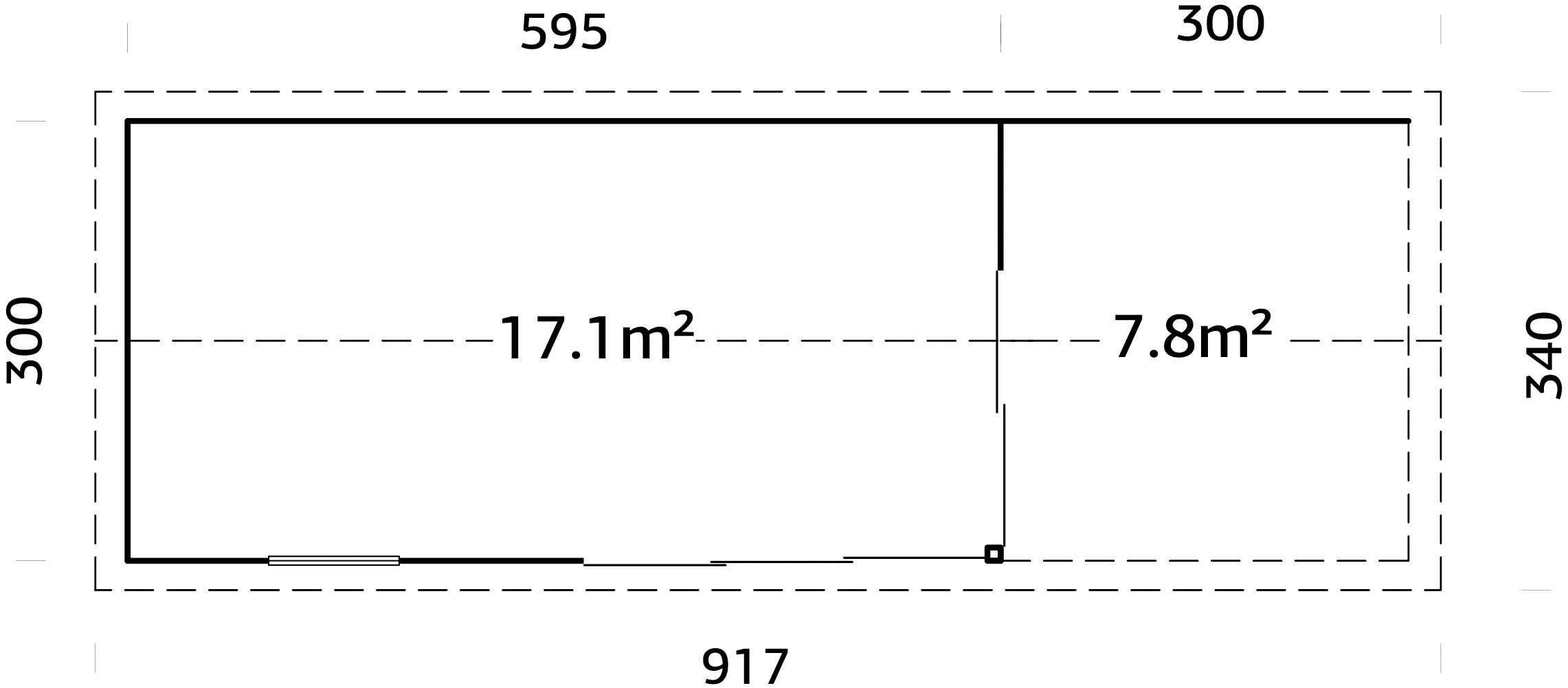 Palmako Gartenhaus »Amanda Slide« verschiedene Farben