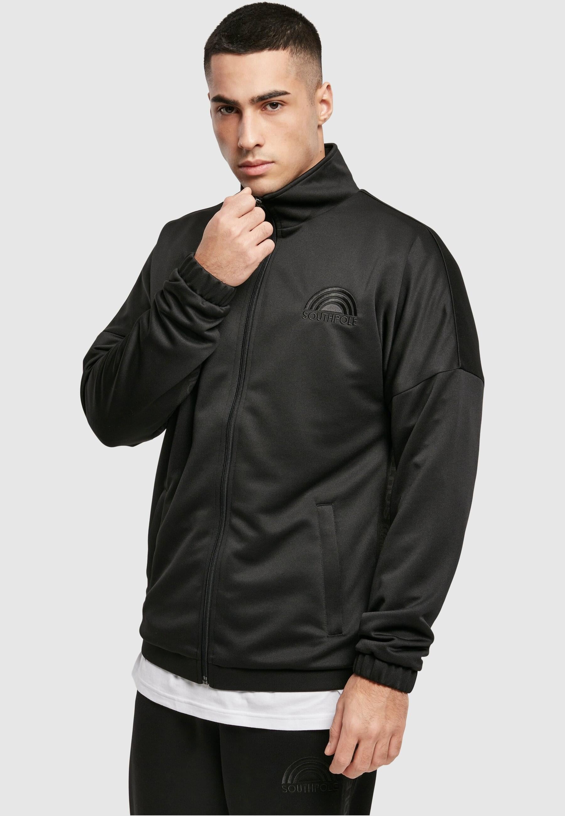 Southpole Allwetterjacke »Southpole Herren Southpole Tricot Jacket with Tape«, (1 St.), ohne Kapuze