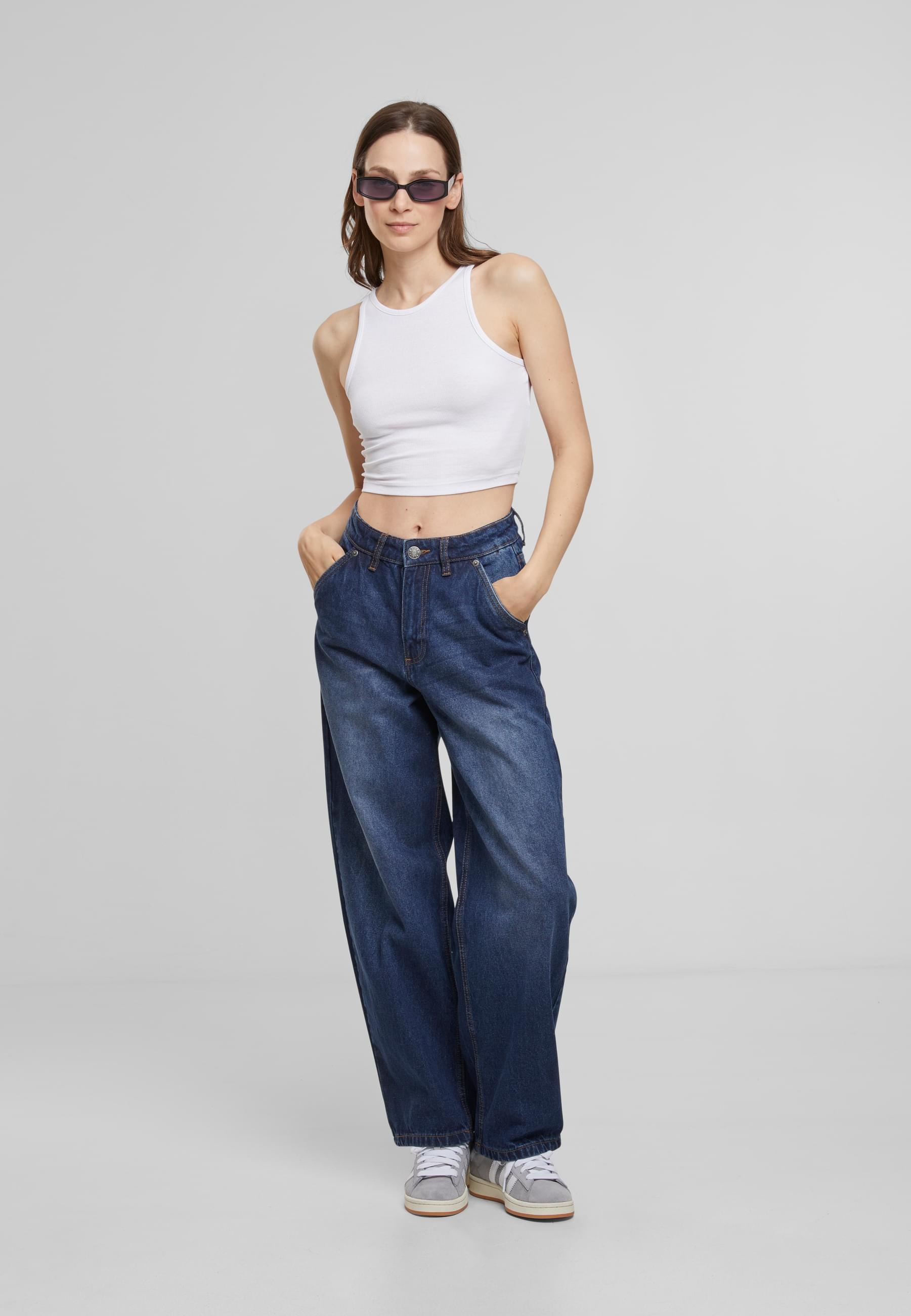 URBAN CLASSICS Bequeme Jeans »Urban Classics Ladies Tapered Baggy Jeans«