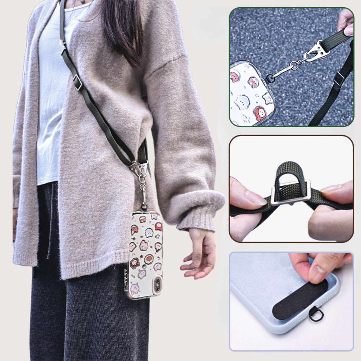 4smarts USB-Kabel »USB-C Handykette PowrCord«, USB-C, 175,00 cm