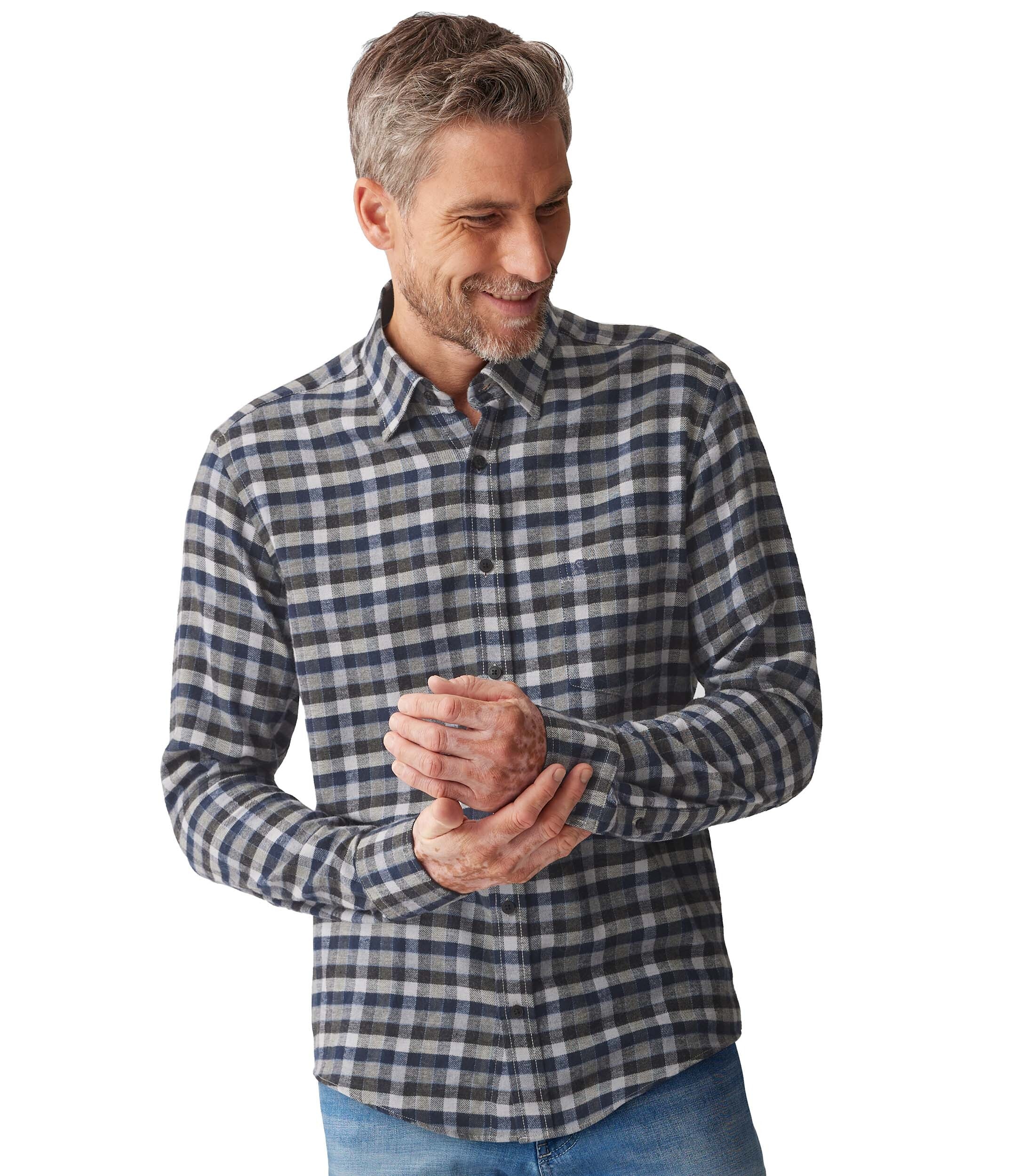 CASAMODA Flanellhemd "CASAMODA Flanellhemd kariert" günstig online kaufen